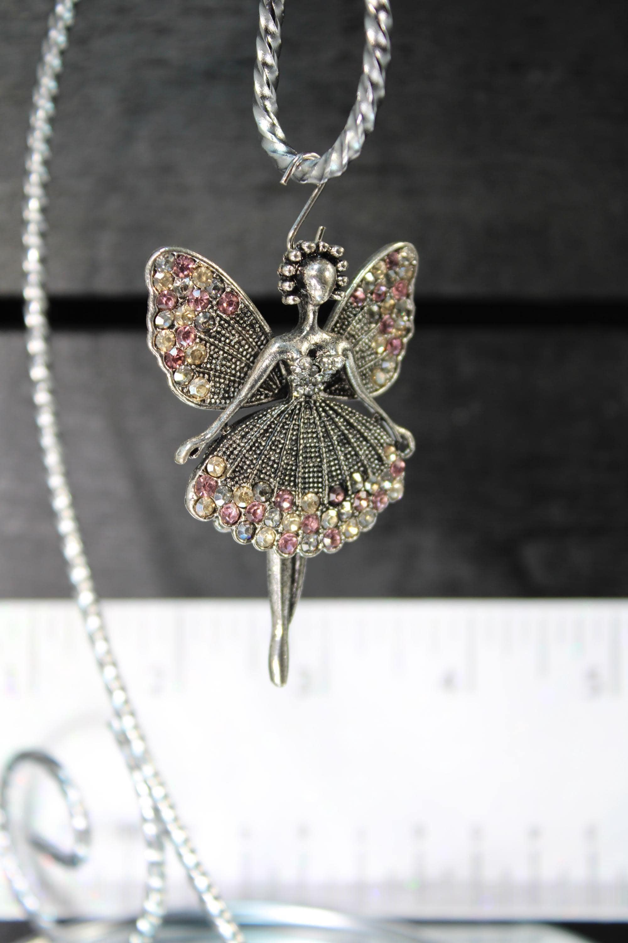 Ballet Jewelry Pendant: Silver Plated, Elegant Dance Charm - Lightweight