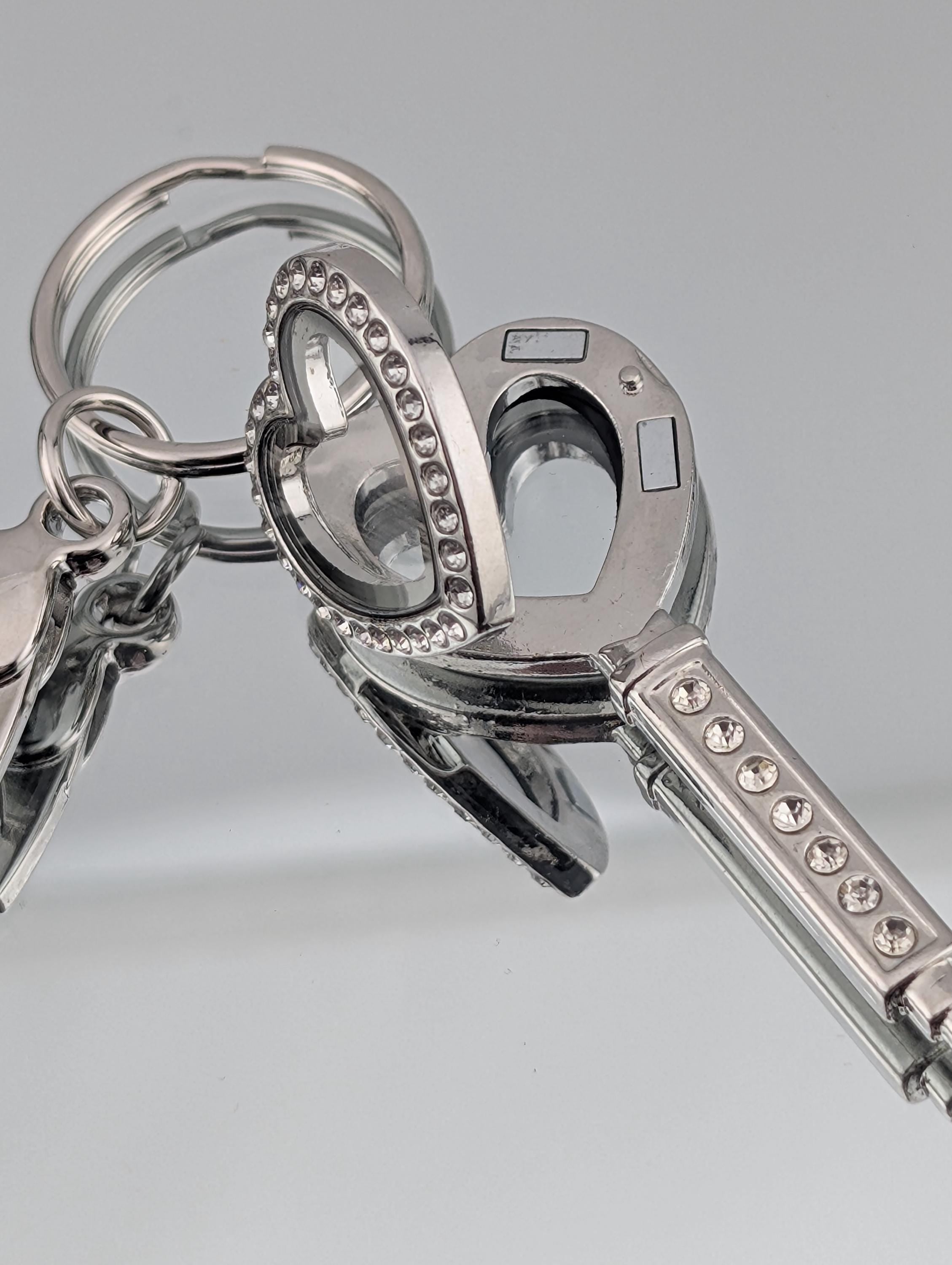 Silver Key Pendant: Heart Cutout, Gothic Charm