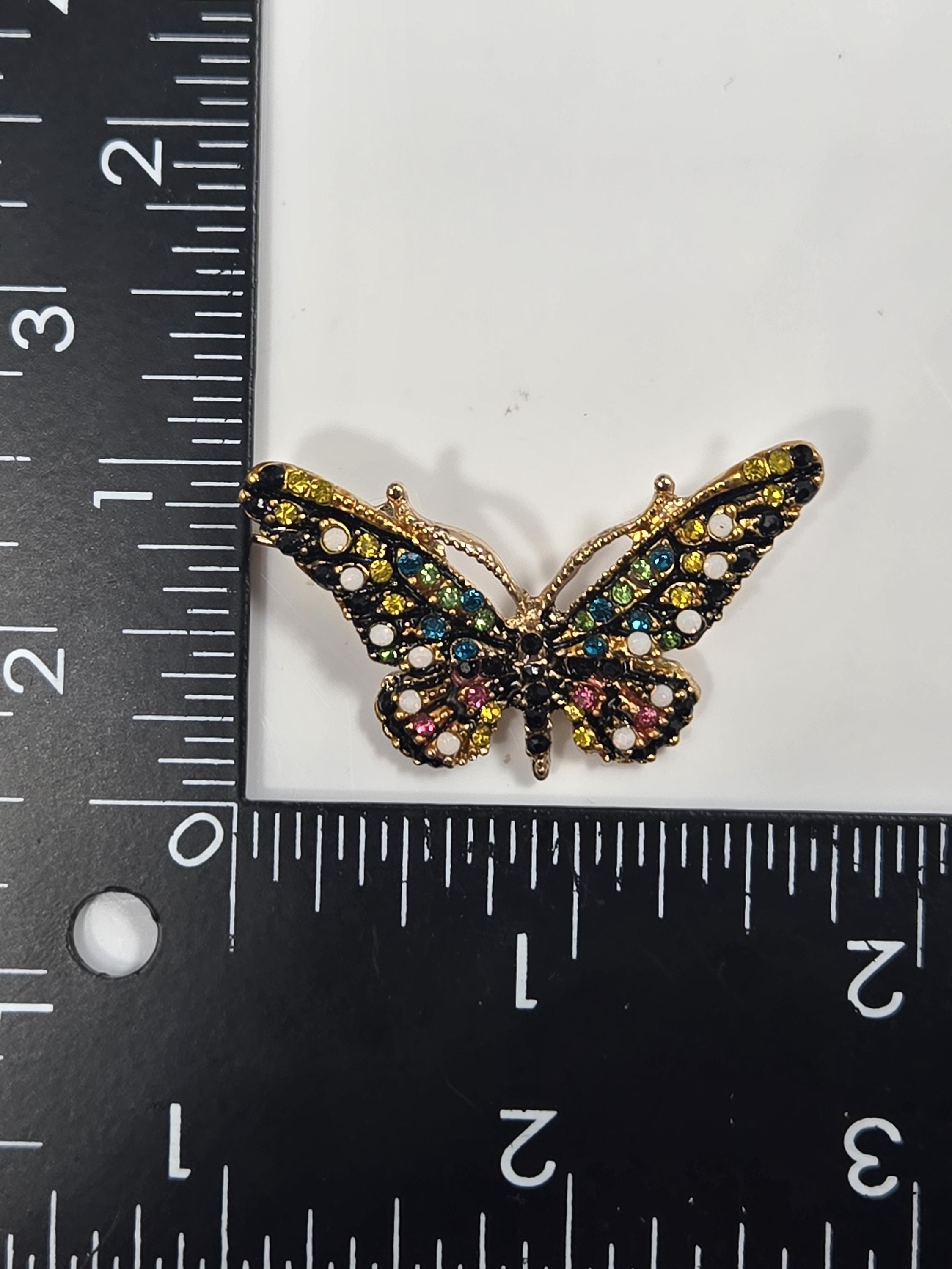 Gold Plated Brooch: Yellow Enamel with Rhinestone Accent