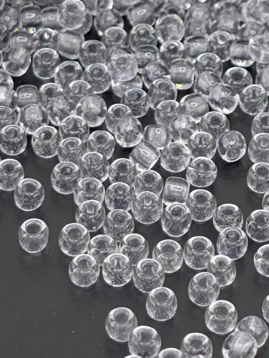 Glow in the Dark Seed Beads: Gray Crystal & Bright Green TOHO 8/0