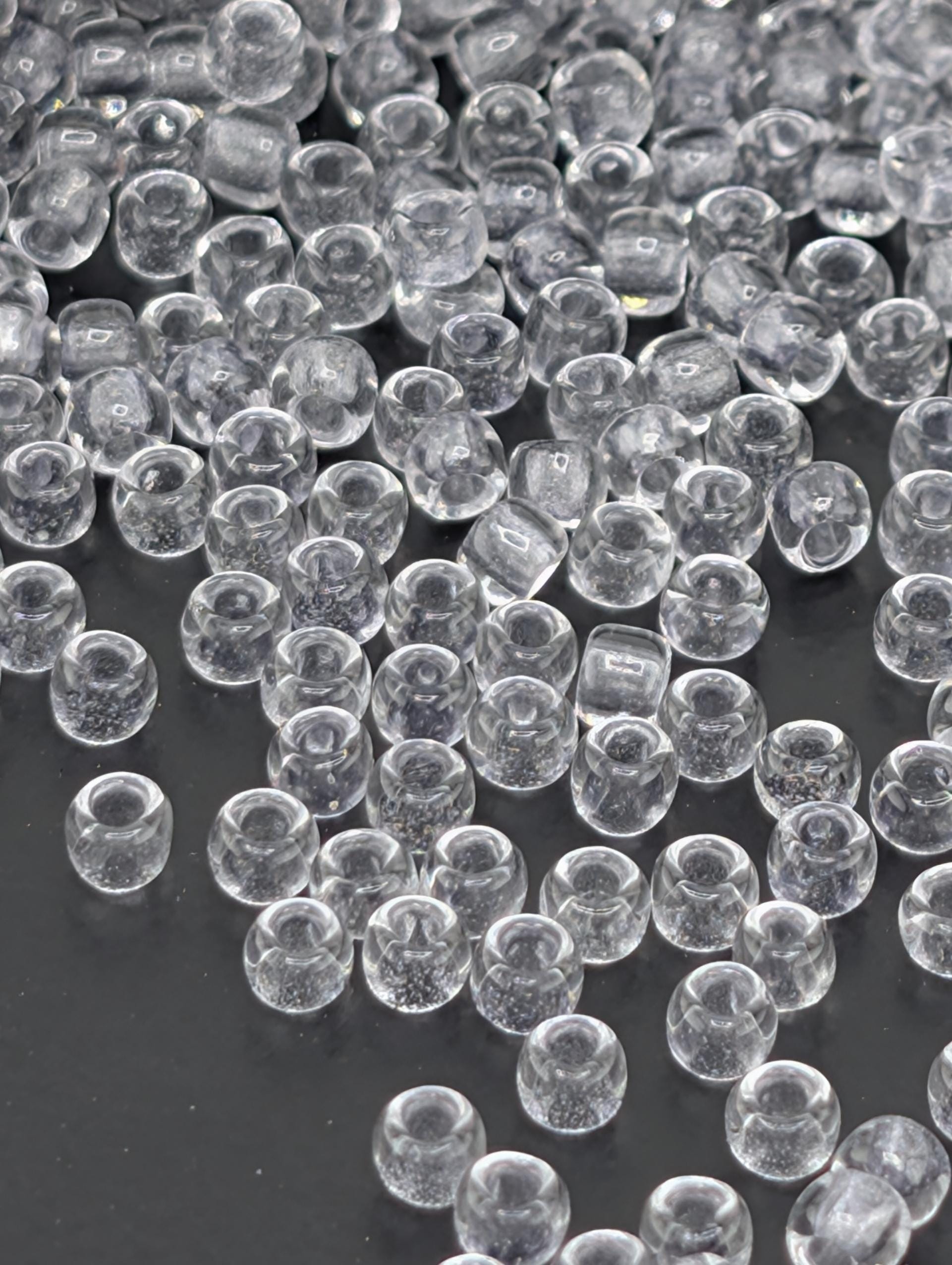 Glow in the Dark Seed Beads: Gray Crystal & Bright Green TOHO 8/0