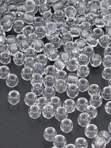 Glow in the Dark Seed Beads: Gray Crystal & Bright Green TOHO 8/0