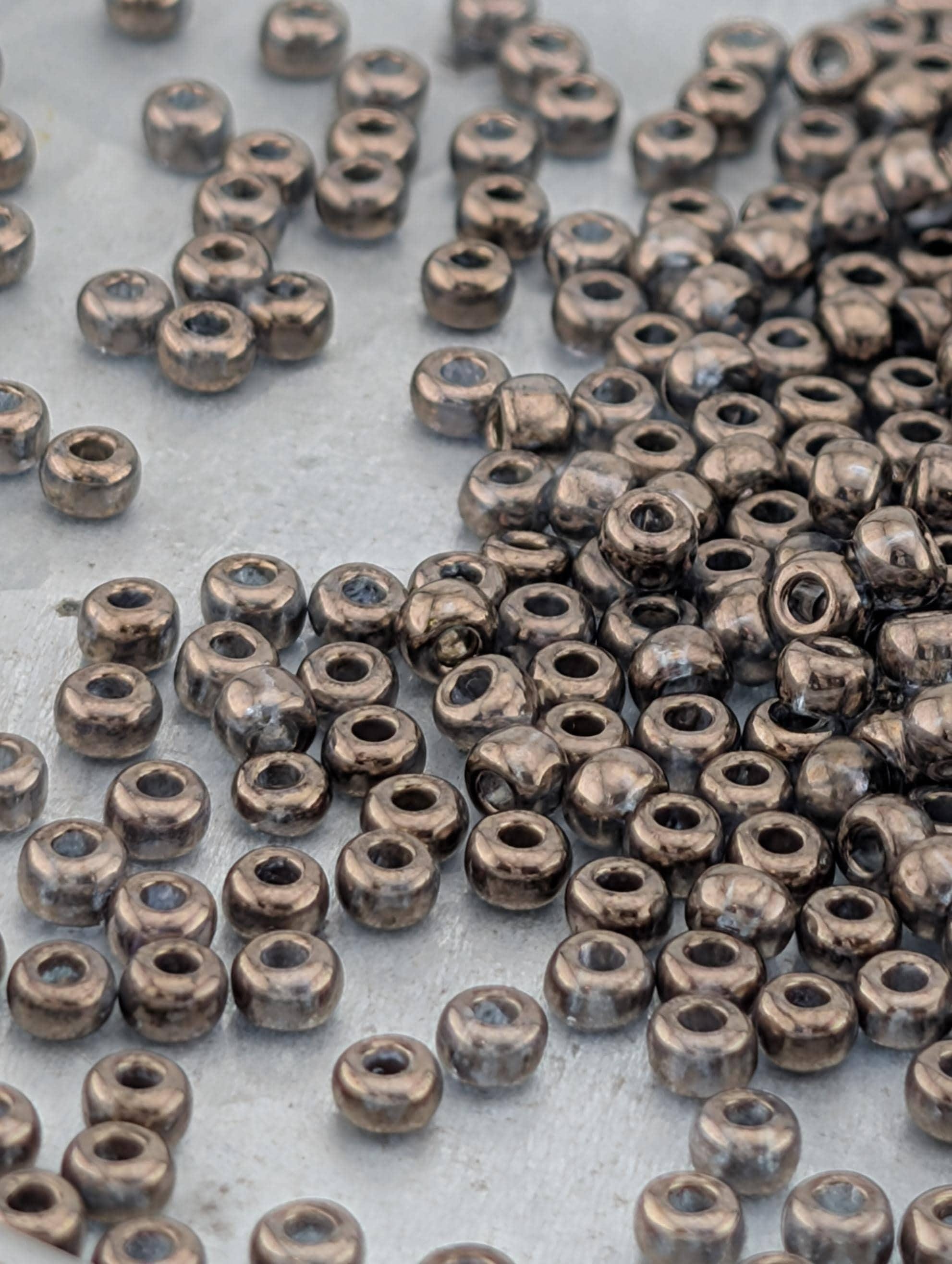 Transparent Crystal Bronze Luster | Preciosa Ornela Seed Beads | Size 8/0 | 15G Pkg ~630 Pcs