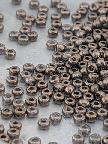 Transparent Crystal Bronze Luster | Preciosa Ornela Seed Beads | Size 8/0 | 15G Pkg ~630 Pcs