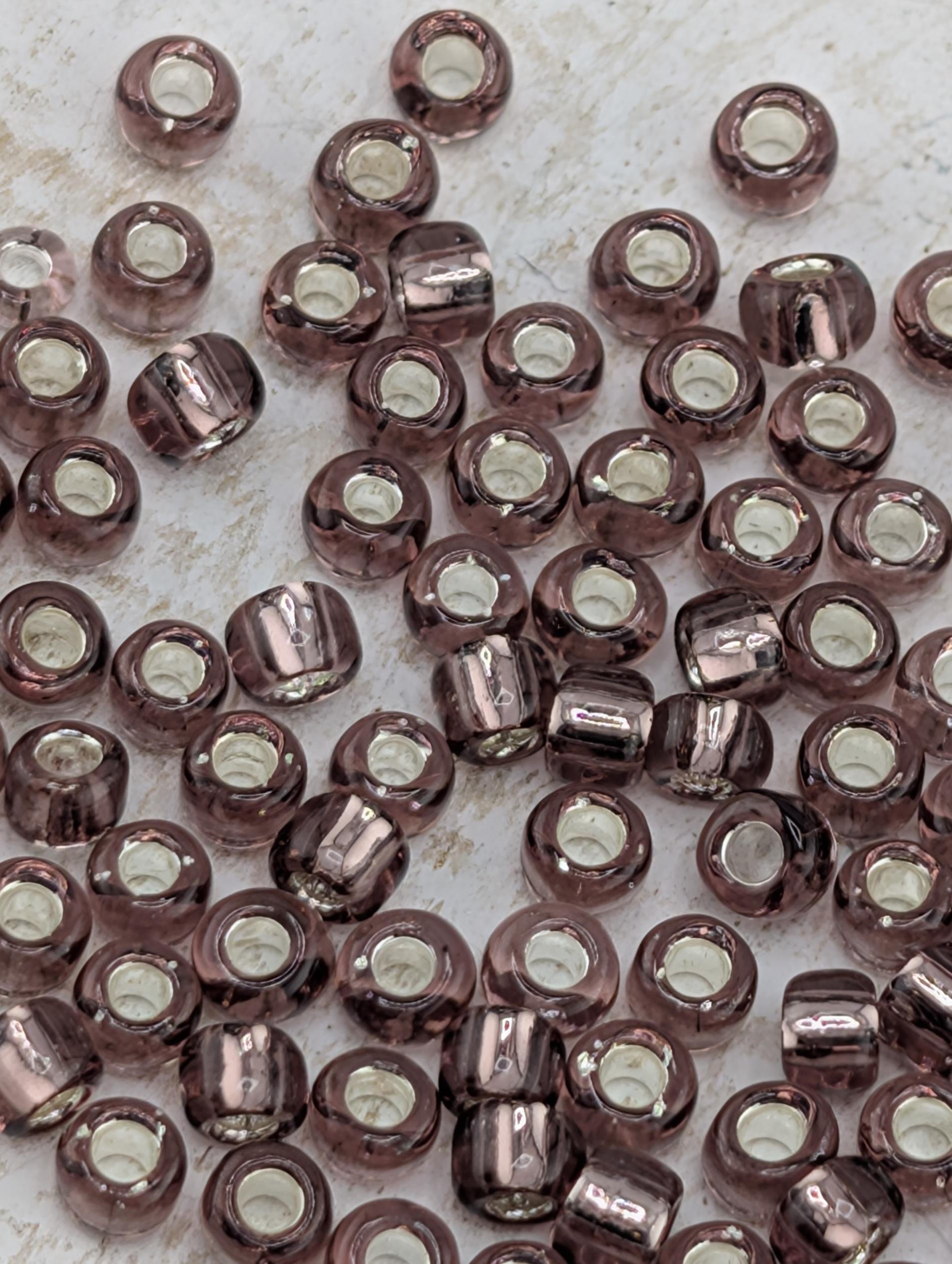 4960SB Silver-Lined Translucent Lilac 8/0 Matsuno Seed Beads (15g, ~600 pcs)