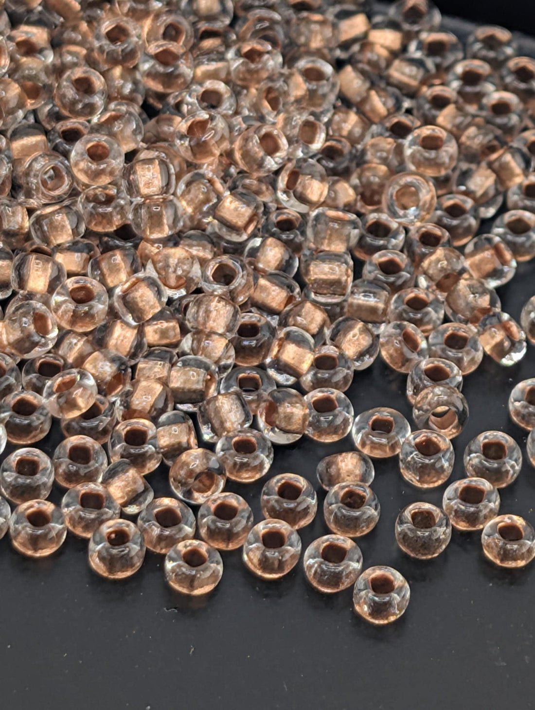 Preciosa-Ornela Seed Beads: Size 8 Copper Lined Crystal, 15g Pack
