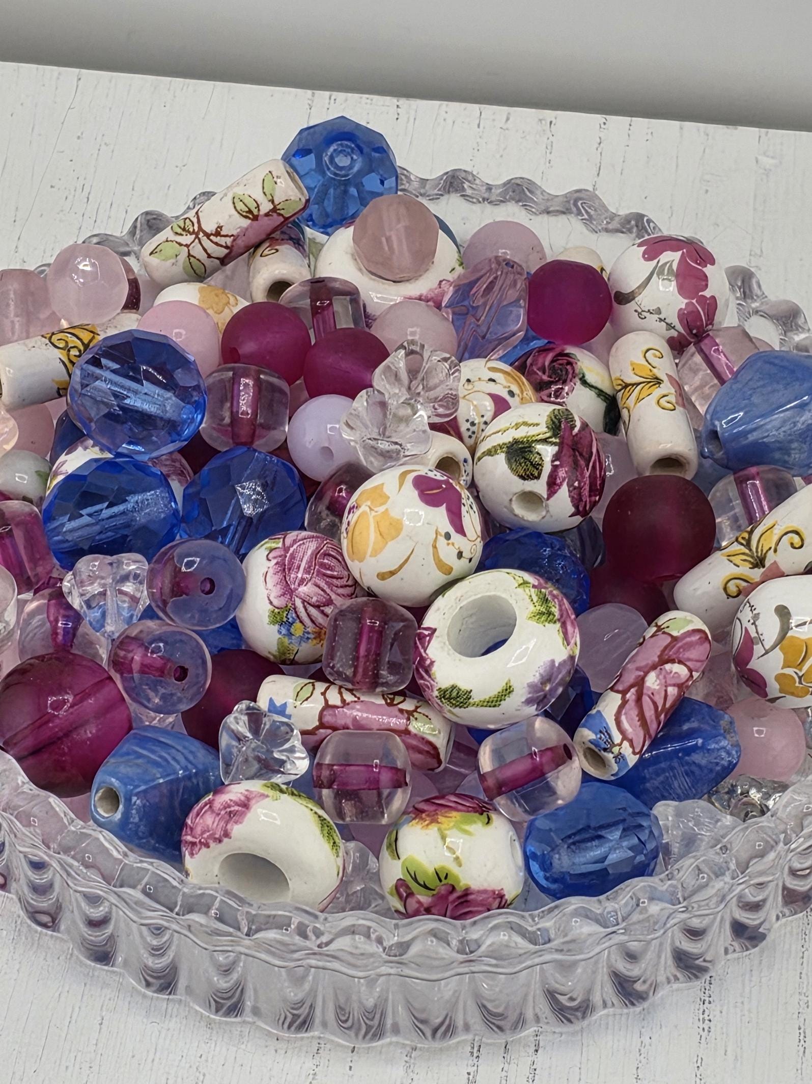 2oz Exclusive "Forget-Me-Not" Glass Bead Mix