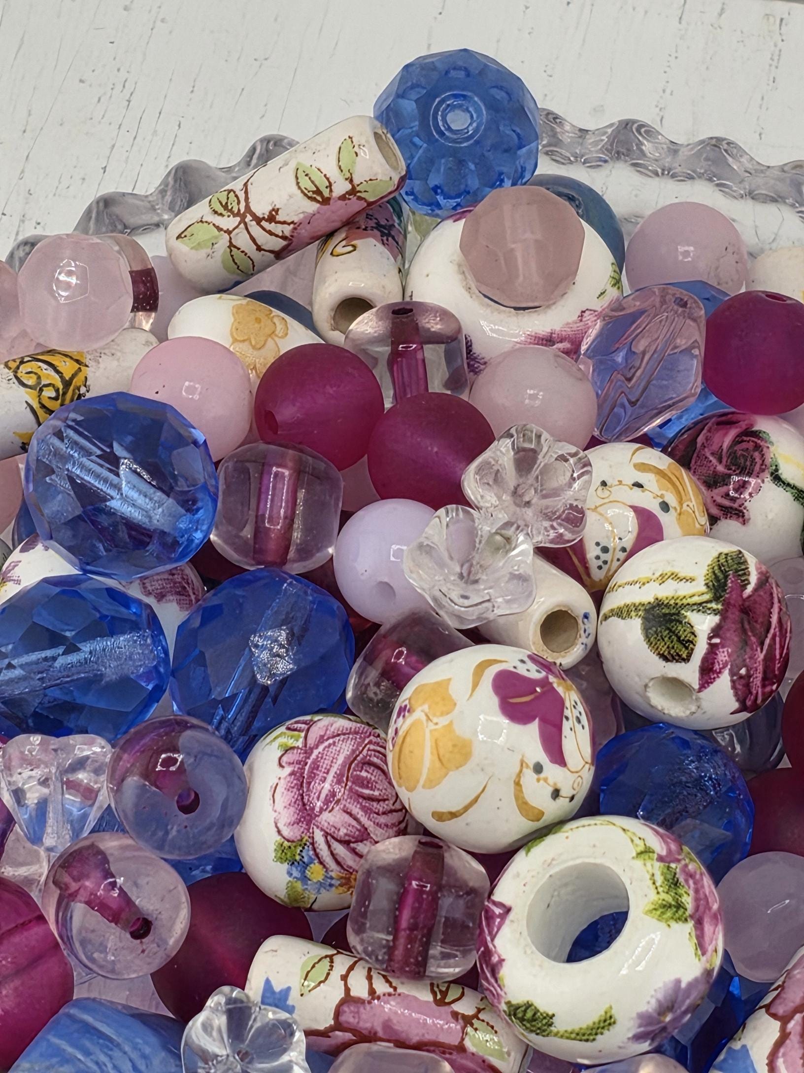 2oz Exclusive "Forget-Me-Not" Glass Bead Mix