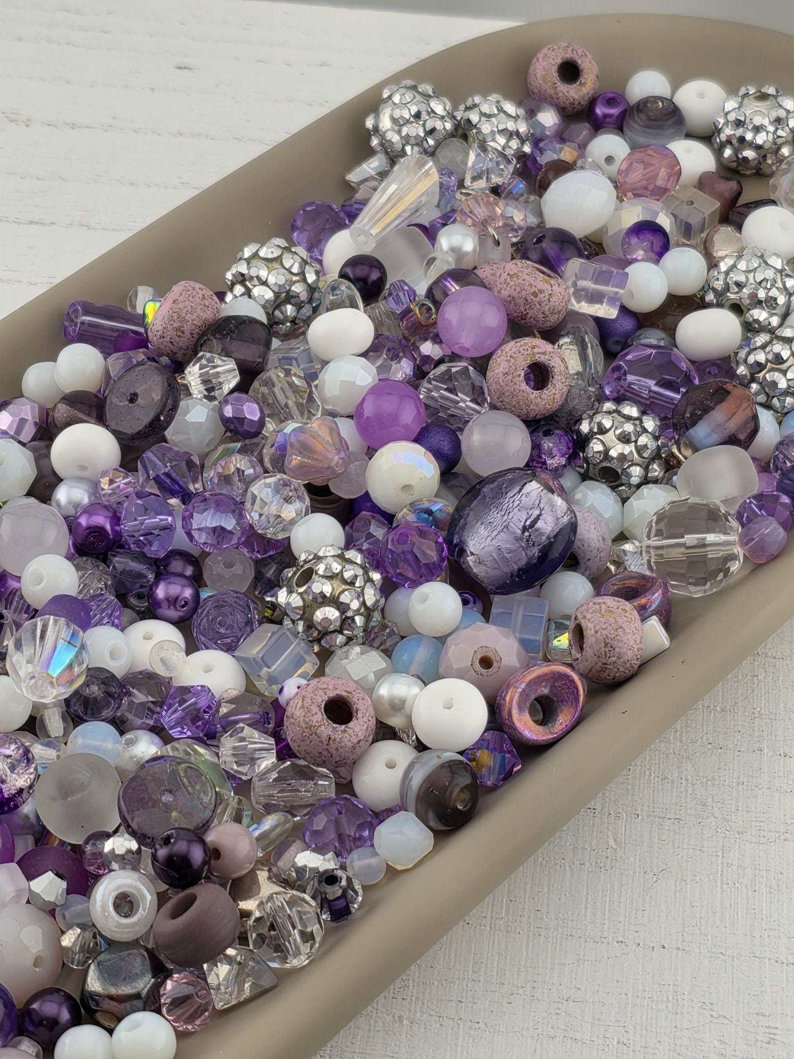 Learise Exclusive "Lilacs on Ice" Glass Bead Soup Mix (30g Pkg)