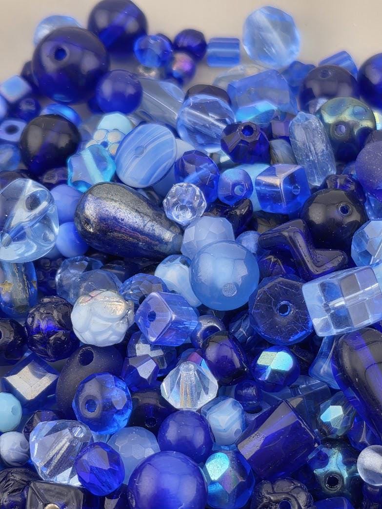 Learise Exclusive "Berry Blue" Glass Bead Soup Mix (30g Pkg)