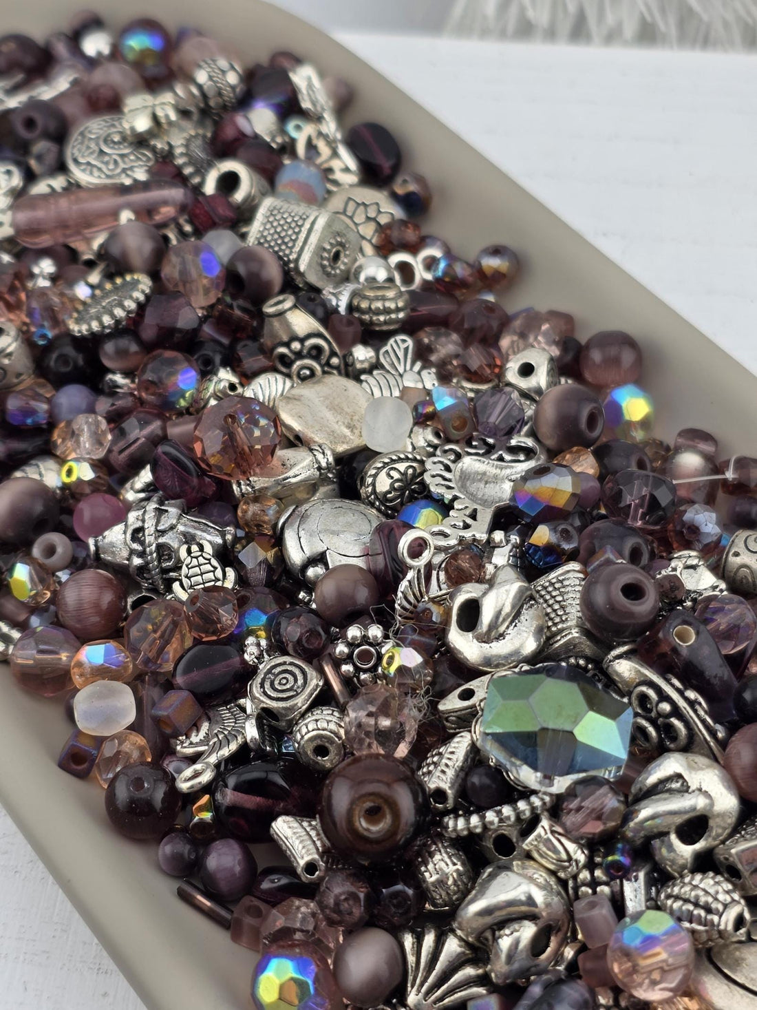 Learise Exclusive "Mullberry Shine Mix" Glass Bead Soup Mix (56g Pkg)