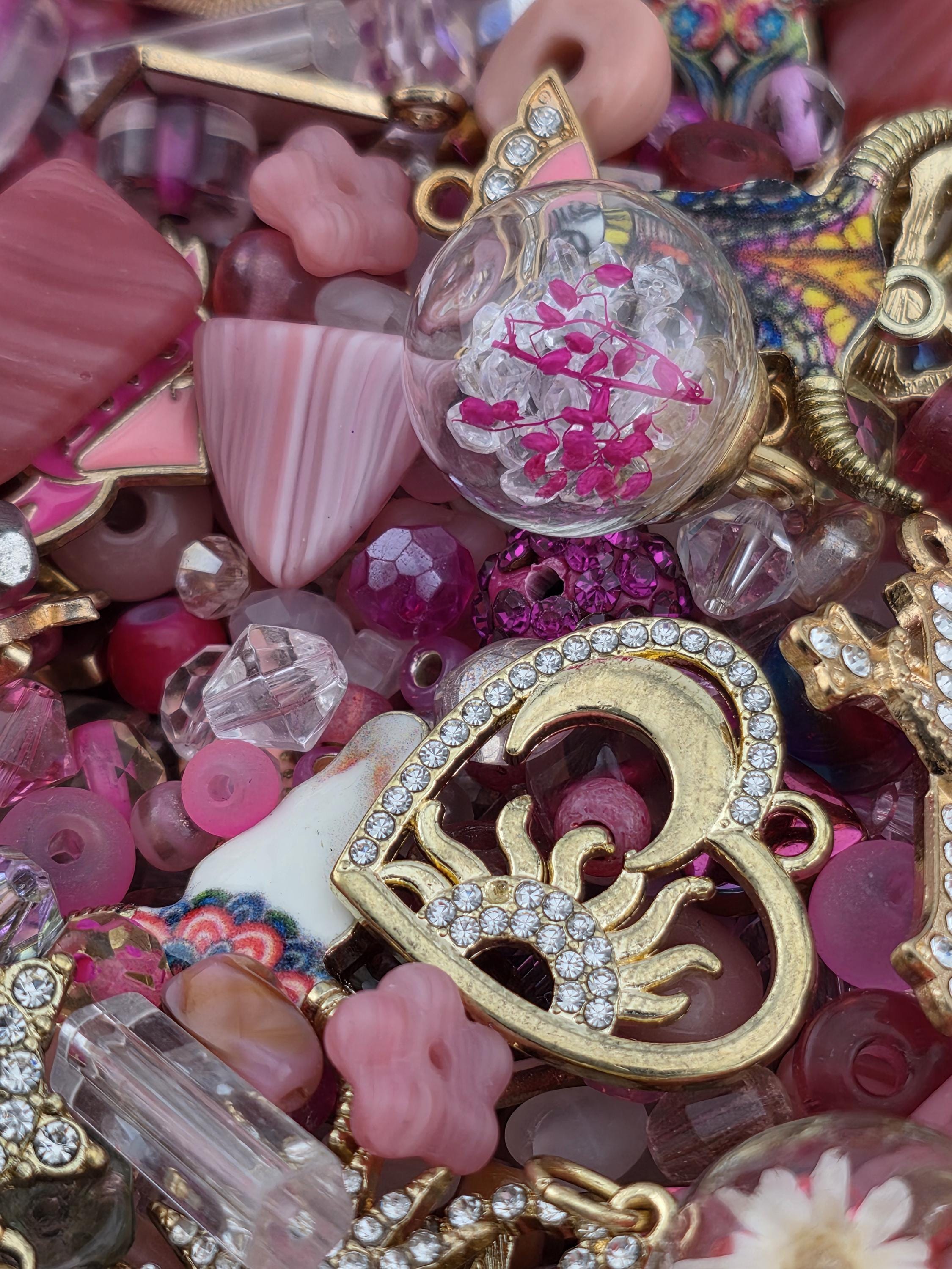 Learise Exclusive "Peony Blush" Glass Bead Soup Mix (56g Pkg)