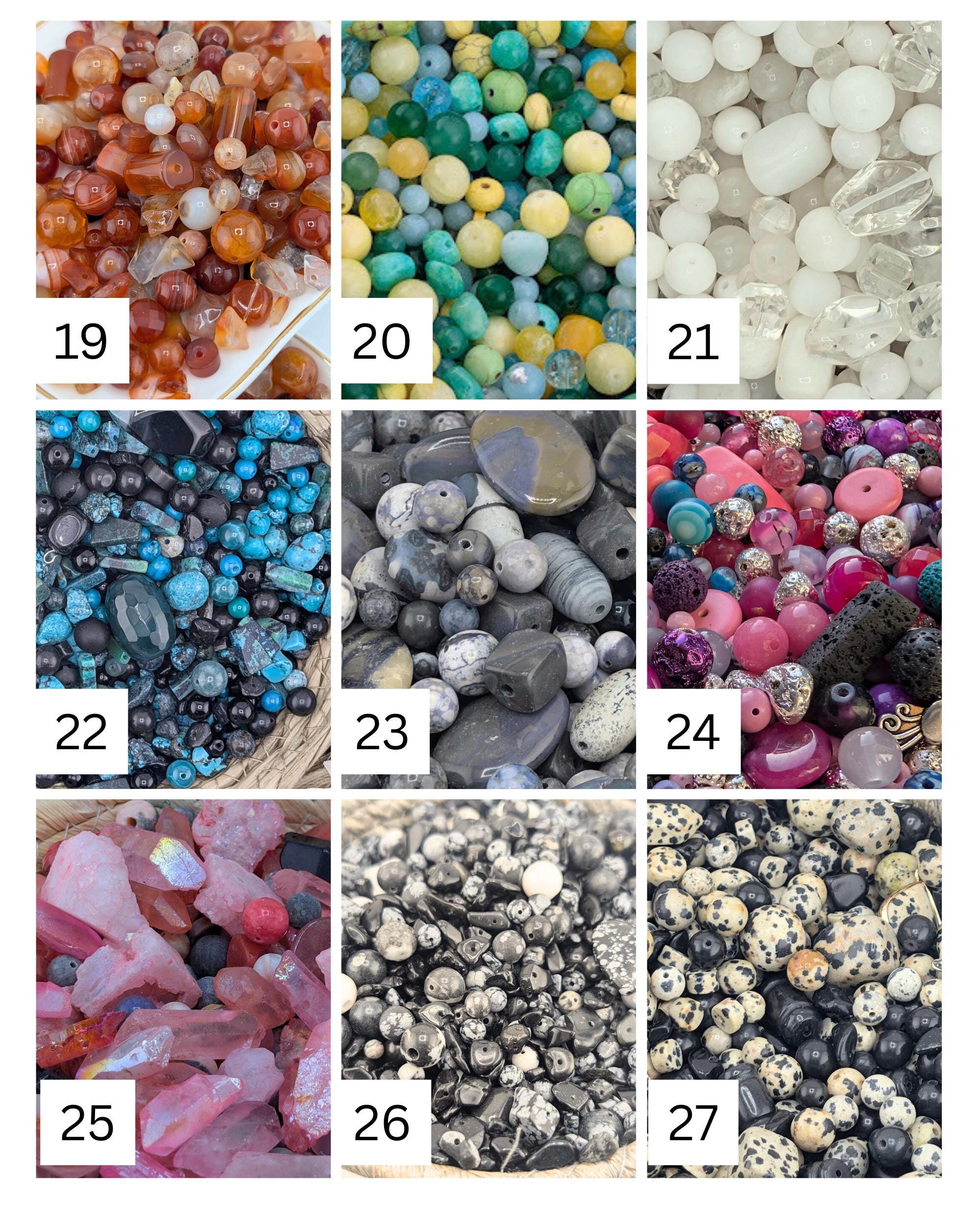 CUSTOMIZED! Gemstone Bead Mix Set: Three 4oz Packs of Natural Stone Beads You choose the mix