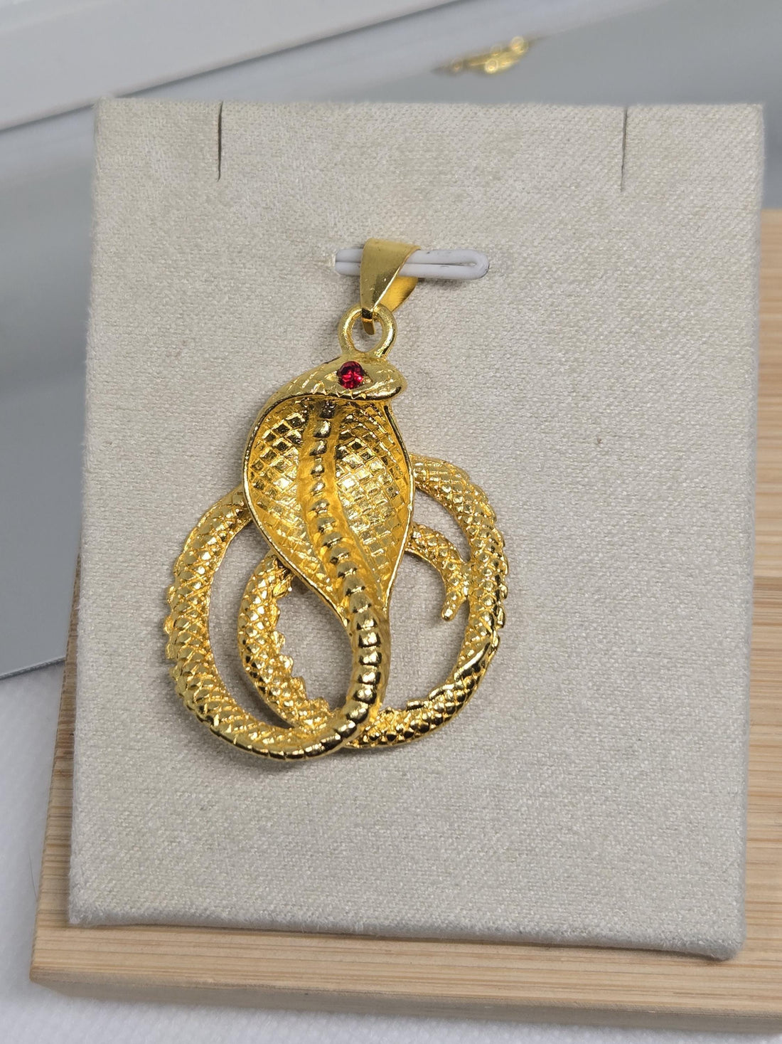Anime Serpent Pendant: Gold Plated Fantasy Charm