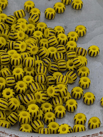 Preciosa 8/0 Seed Beads Yellow & Brown Size 8/0 - 15g - Czech Glass Rocaille for Jewelry Making