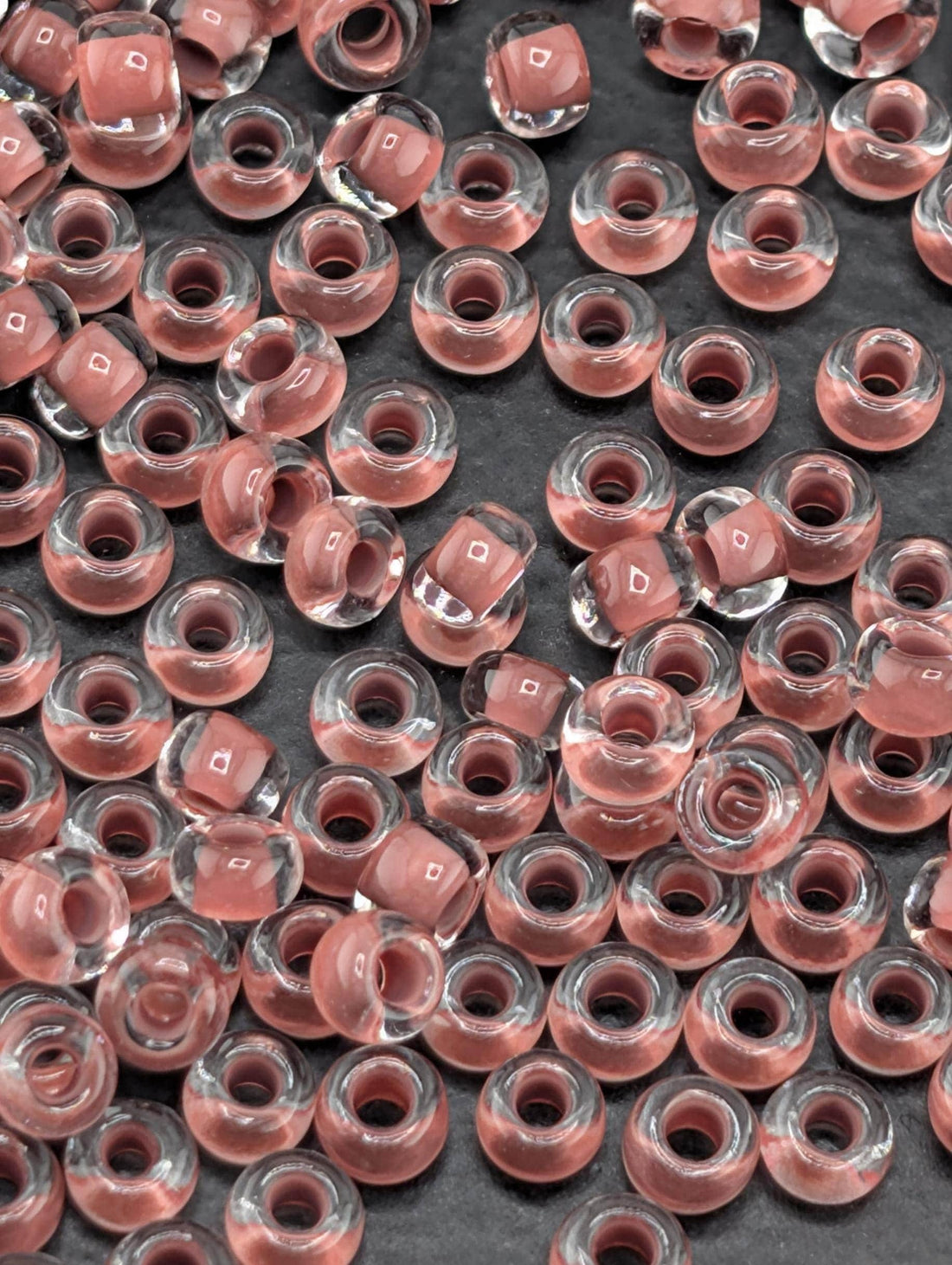 Preciosa Ornela Terra Brown Lined Seed Beads, Size 8/0 15G