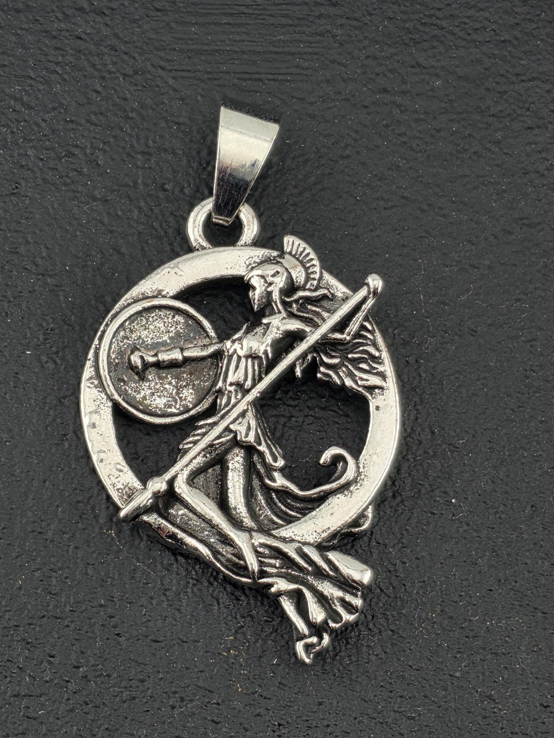 Pendant Charm: Knight Archer Design - Silver Plated Metal