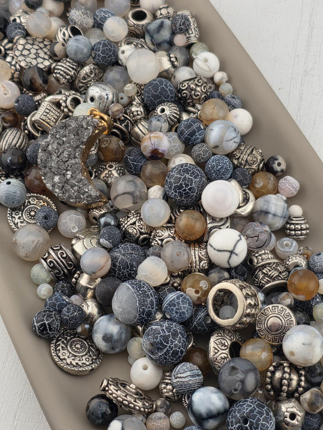 Exclusive "Inferno Agate" Gemstone Bead Mix - 2oz pkg