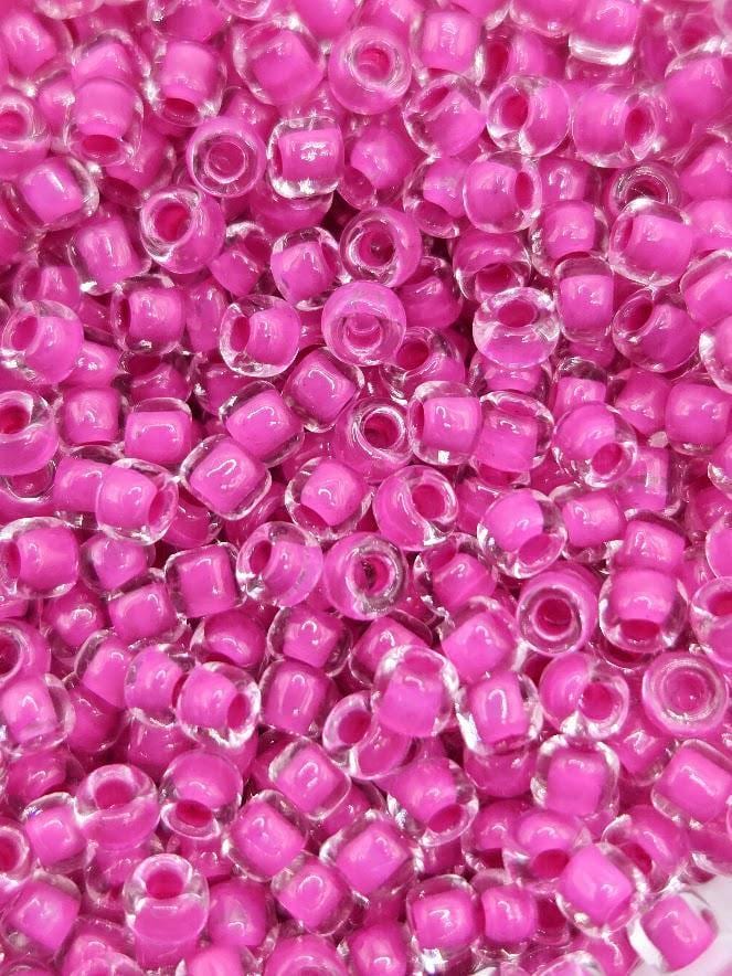 8294SB Translucent Inside Color Hot Pink 8/0 Matsuno Seed Beads (15g, ~600 pcs)