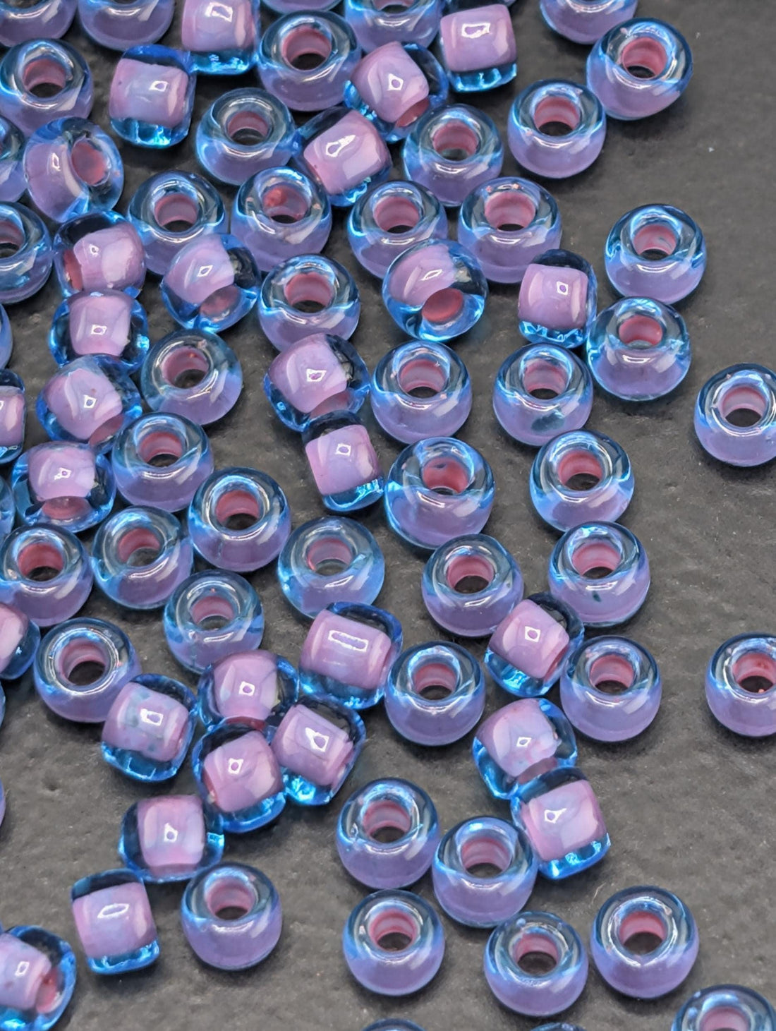 8324SB Translucent Inside Color Blue Lilac 8/0 Matsuno Seed Beads (15g, ~600 pcs)