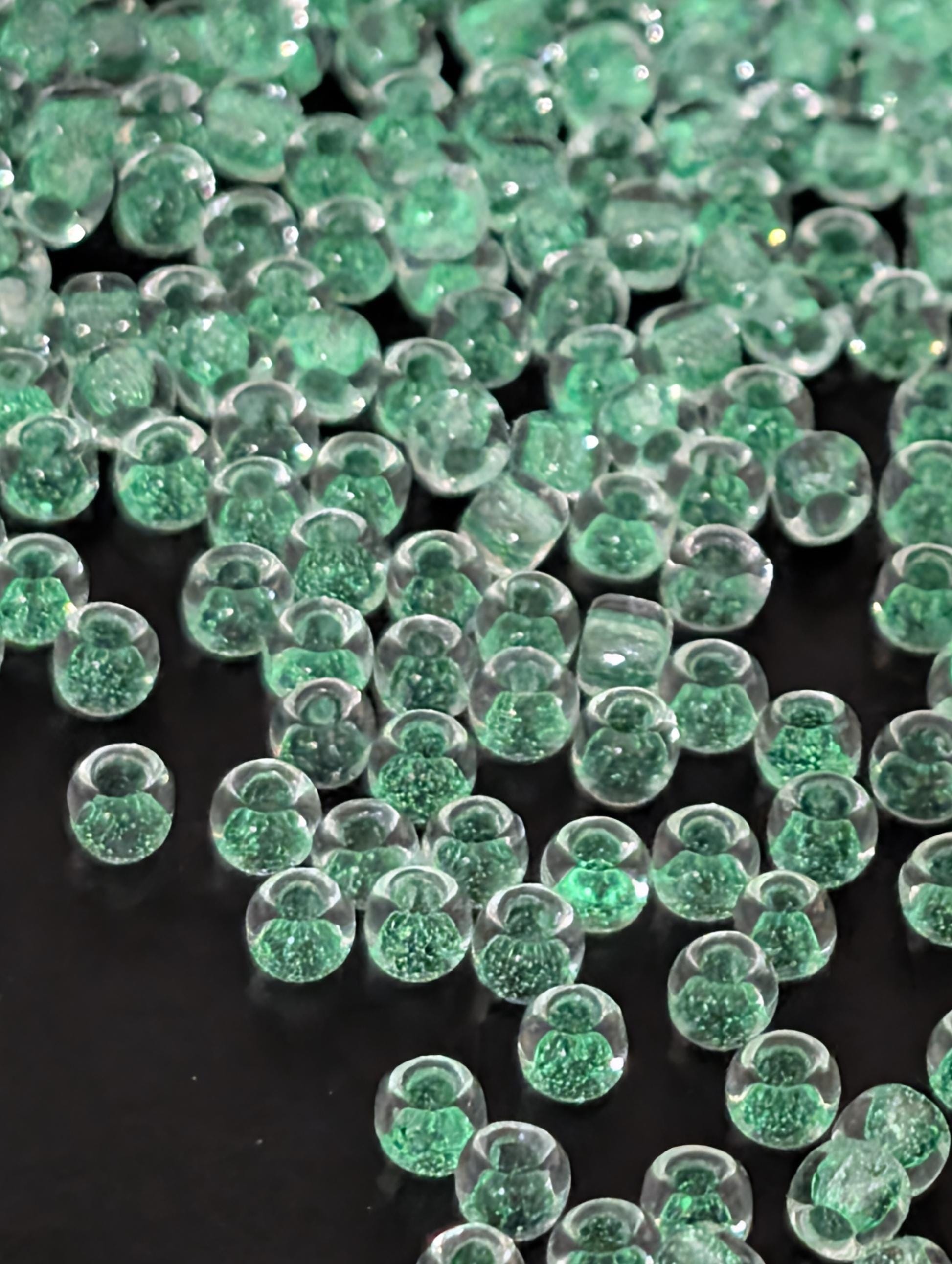 Glow in the Dark Seed Beads: Gray Crystal & Bright Green TOHO 8/0