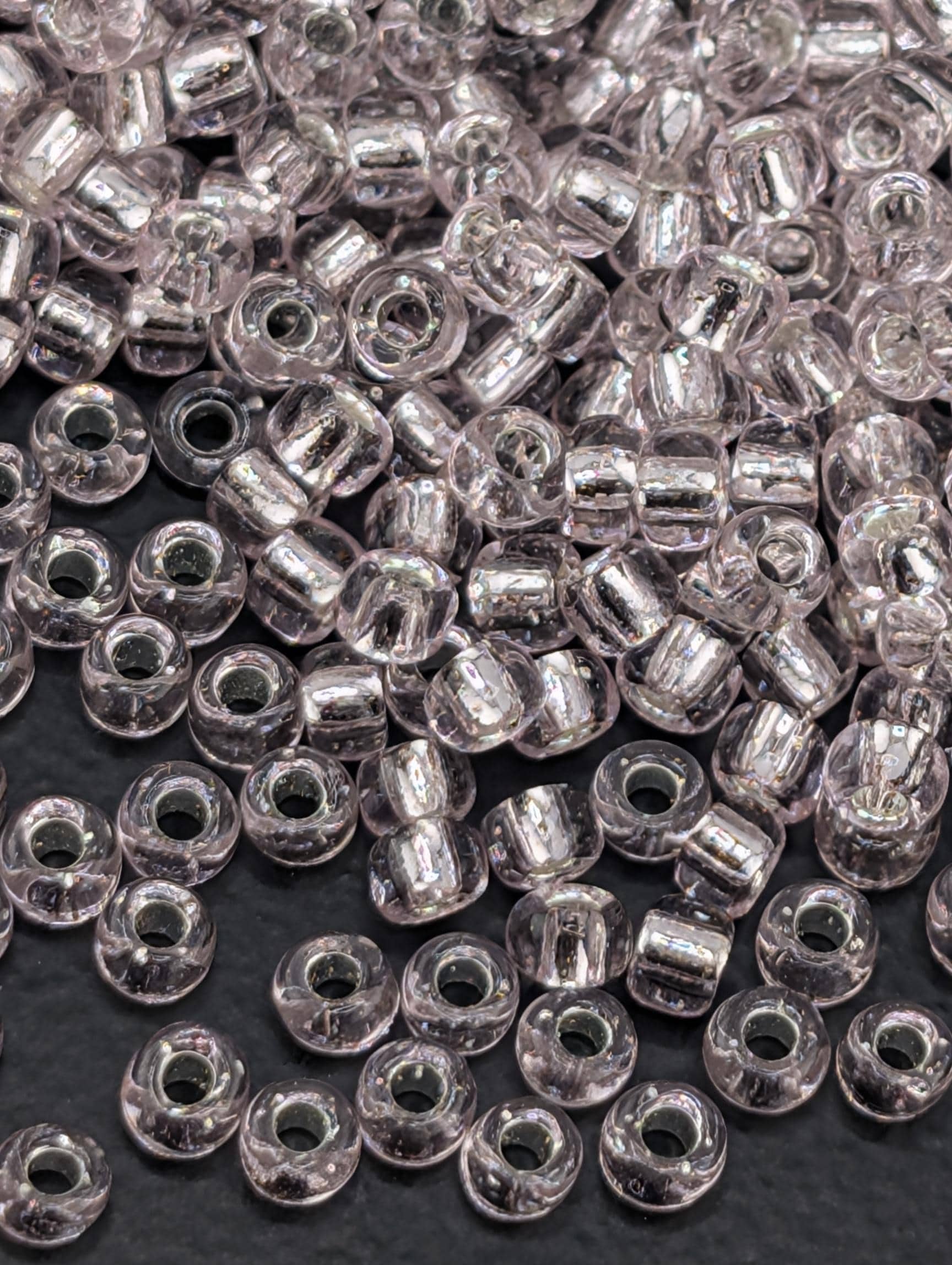 5011SB Silver-Lined Translucent Light Pink 8/0 Matsuno Seed Beads (15g, ~600 pcs)