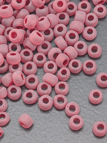 8332SB Transparent Ruby Red Matte 8/0 Matsuno Seed Beads (15g, ~600 pcs)