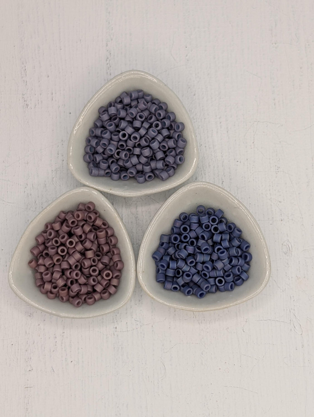 3 Miyuki Delica Size 11/0 Seed Bead Set | Matte Glazed | 7g of ea. color (~1400 beads per 7g)