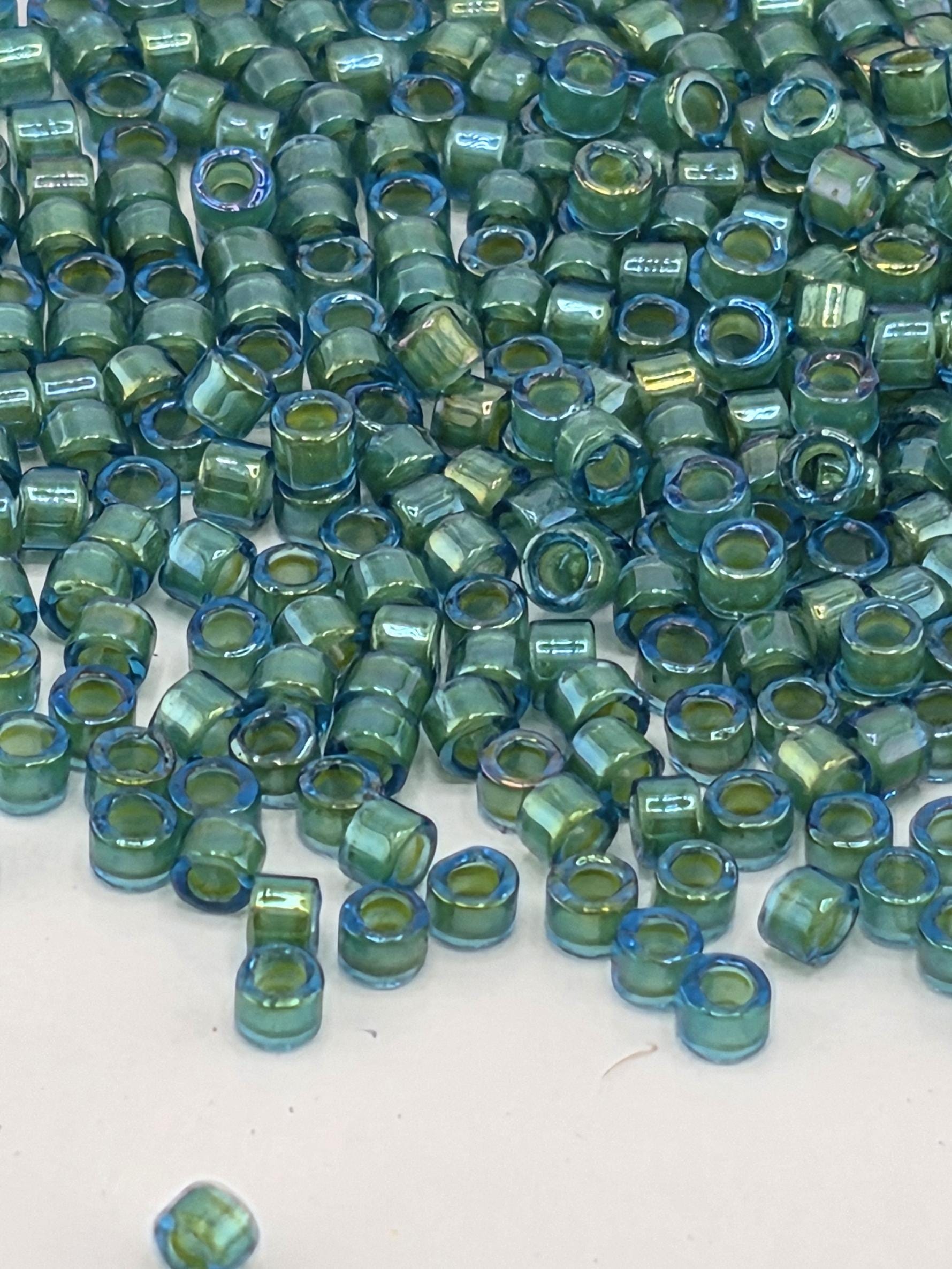 DB2381:Shamrock Inside Color Lined Rainbow Duracoat Miyuki Delica (Size 11, 7 grams, ~1400 beads)