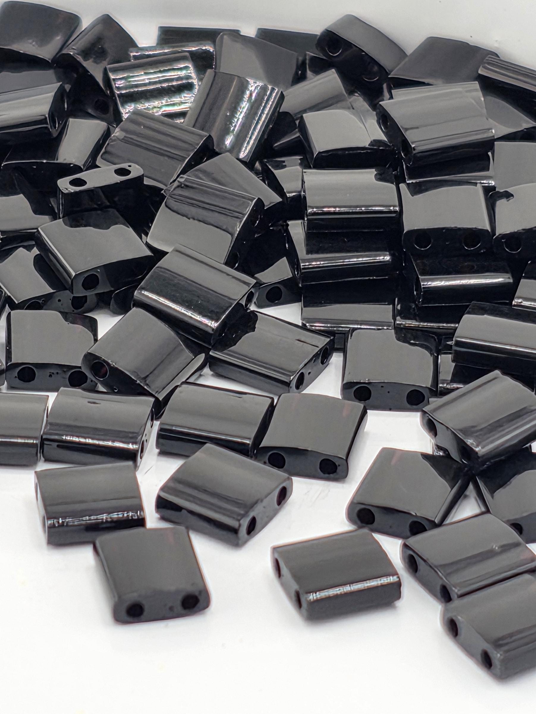 TL0401-Miyuki Tila Beads:Black O (7.5g pkg)