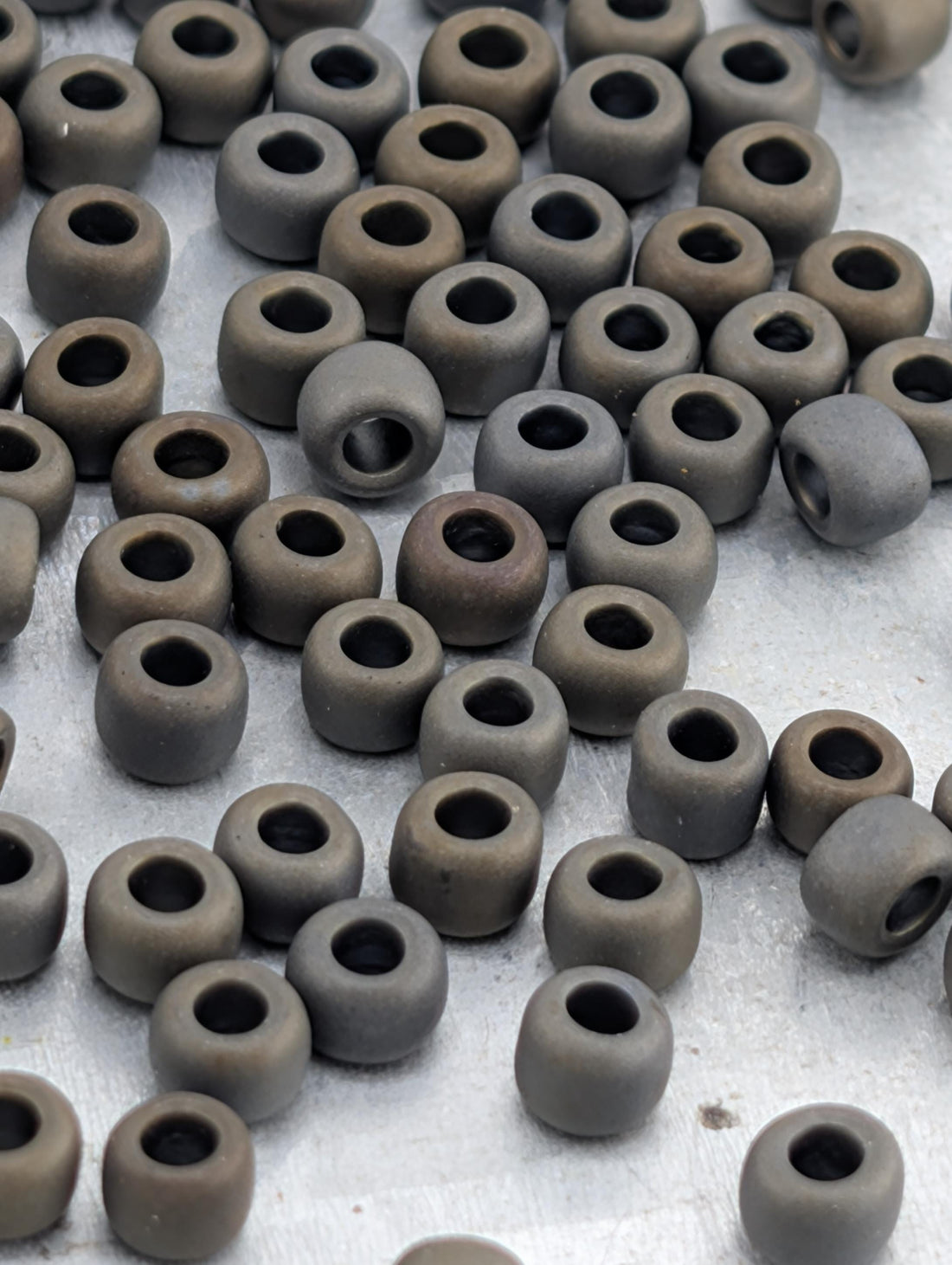 Toho Japanese Seed Beads, 2.5" Tube ~8-9g: Frosted Metallic Iris Brown, Size 6/0