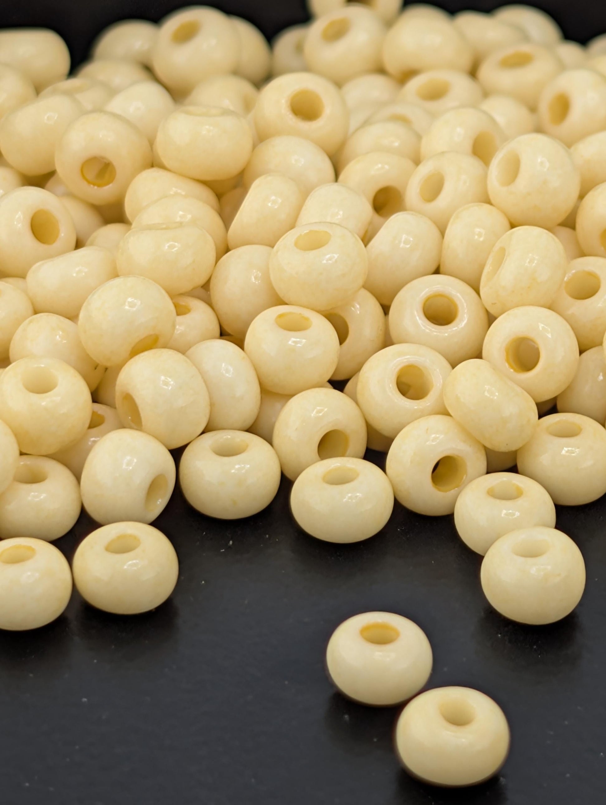 Chalk White Seed Beads: Preciosa Czech Glass (Size 6, 20g)