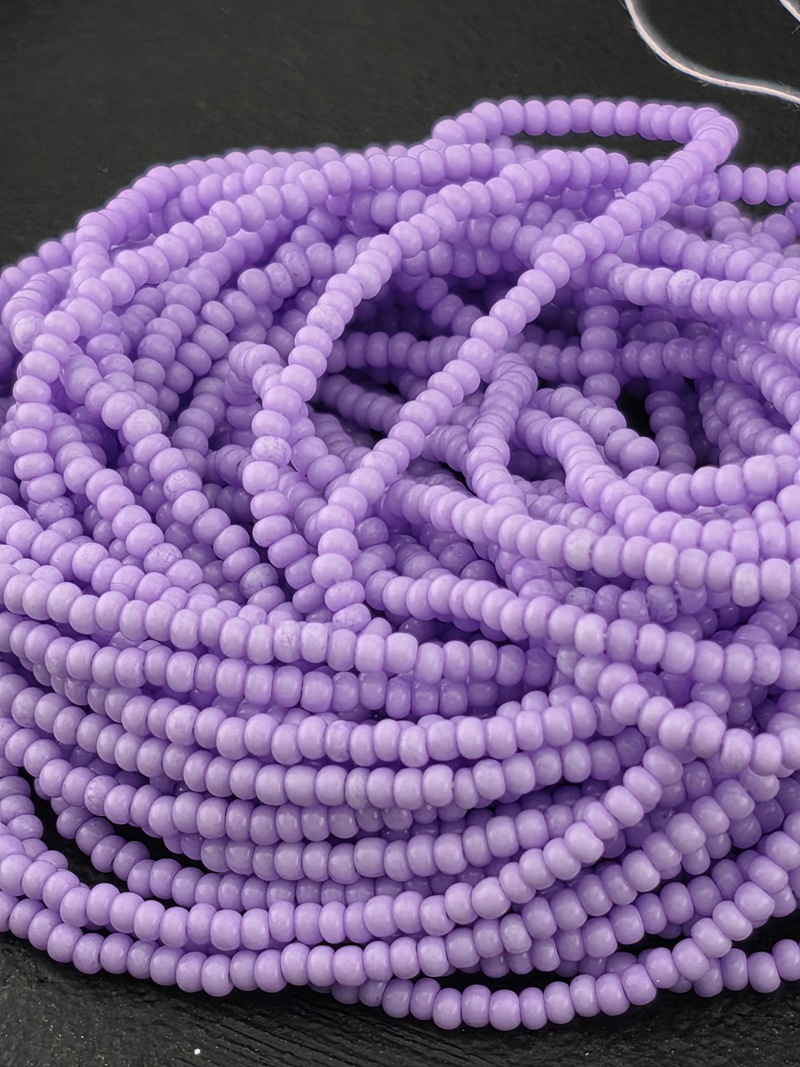 Preciosa Amethyst Seed Beads - Solgel Color, 11/0 Size, 18g Hank