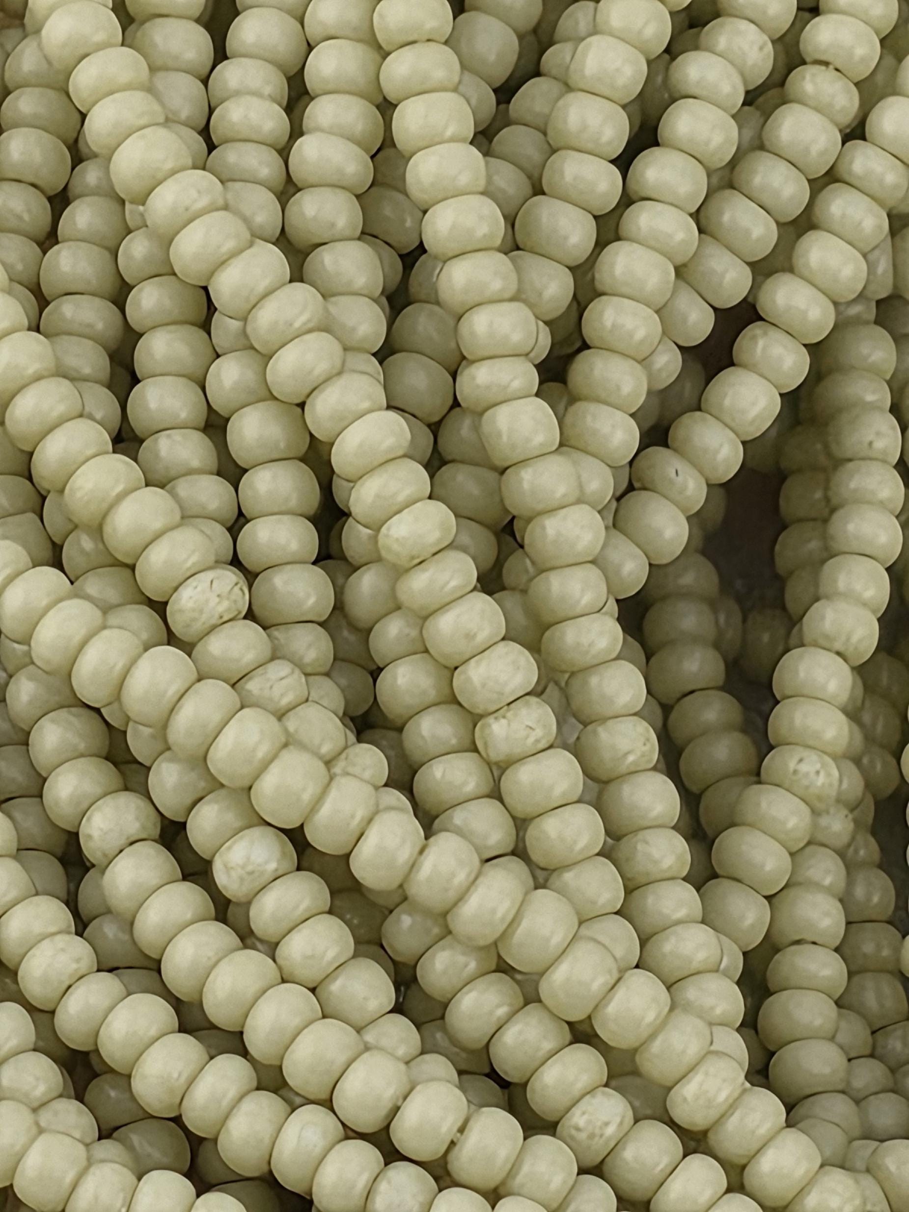 Preciosa Glass Seed Beads: Light Olive Green, 11/0 Size, 6-String Hank