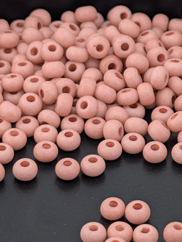 Preciosa Size 6 Seed Beads: Pink Opal Czech Glass, 20g Package