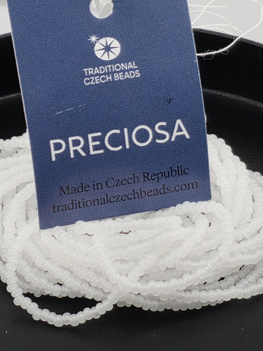 Preciosa 11/0 Czech Alabaster -6 String/Hnk-Appx 18 Gms