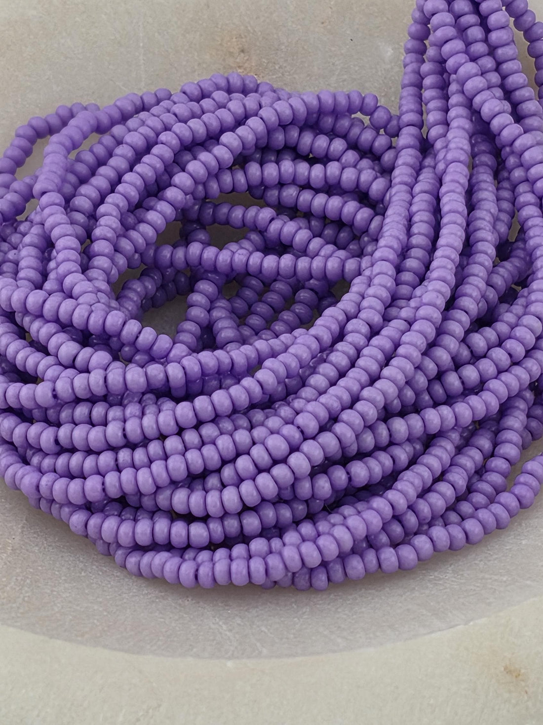 Preciosa Glass Seed Beads: Czech Plum Opaque Solgel, 18g Hank