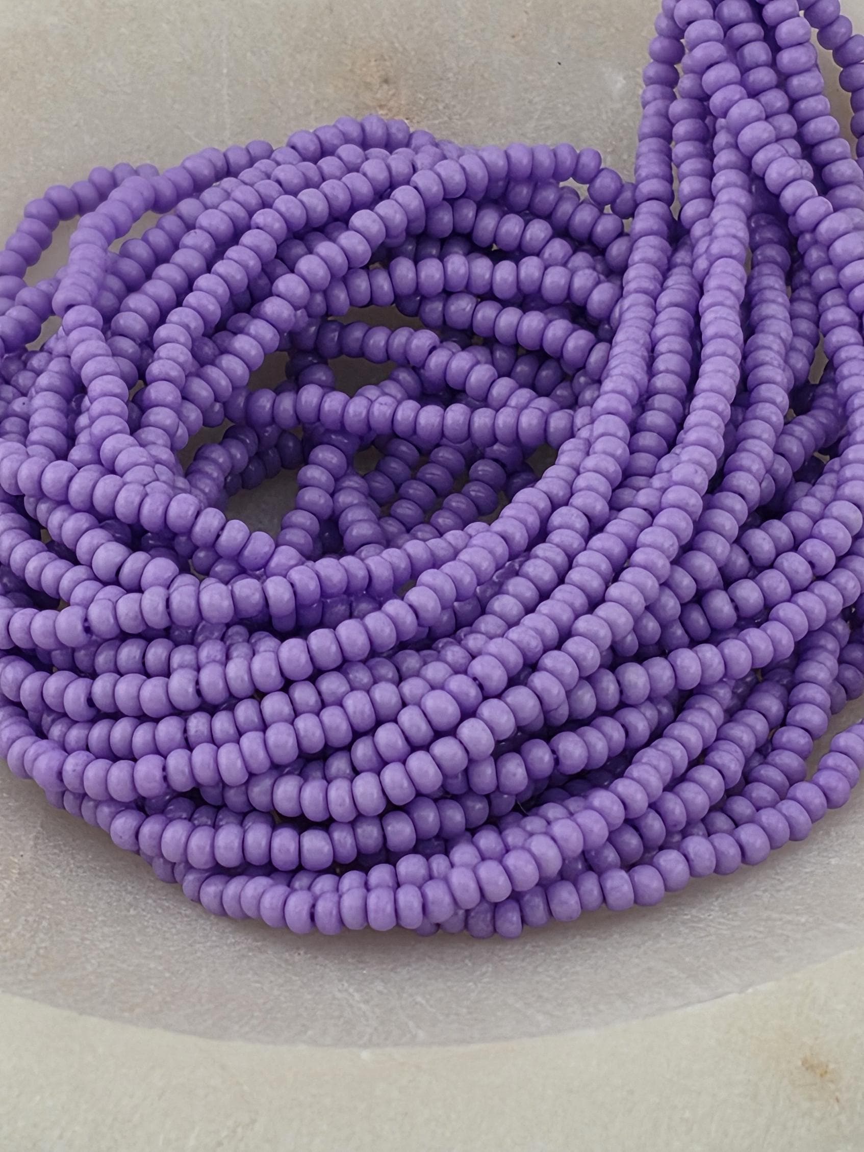Preciosa Glass Seed Beads: Czech Plum Opaque Solgel, 18g Hank