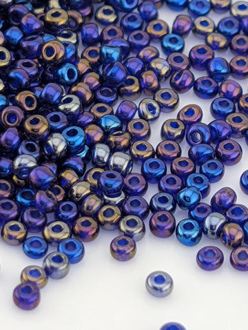 Preciosa 10/0 Seed Beads Opaque Purple Iris (Size 10/0 ) - 15g - Czech Glass Rocaille for Jewelry Making