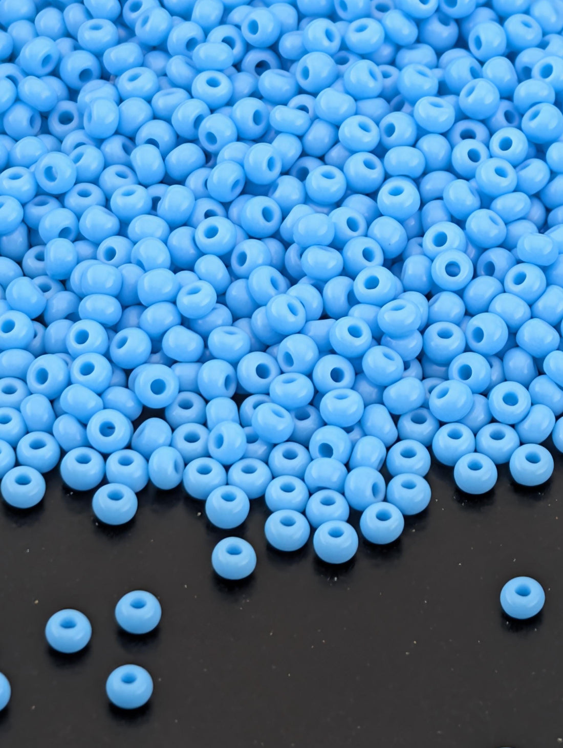 Preciosa 11/0 Seed Beads Opaque Light Turquoise Blue Size 11/0 pkg - 15g - Czech Glass Rocaille for Jewelry Making