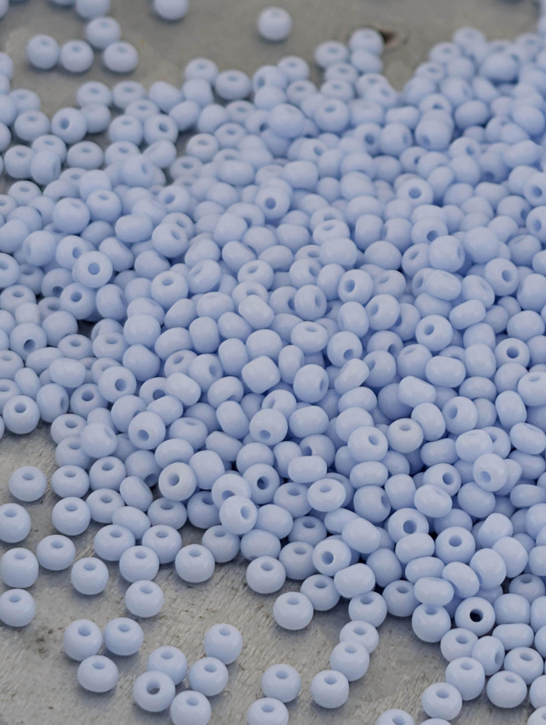 Preciosa 10/0 Seed Beads Opaque Light Blue Glass Size 10/0 pkg - 15g - Czech Glass Rocaille for Jewelry Making