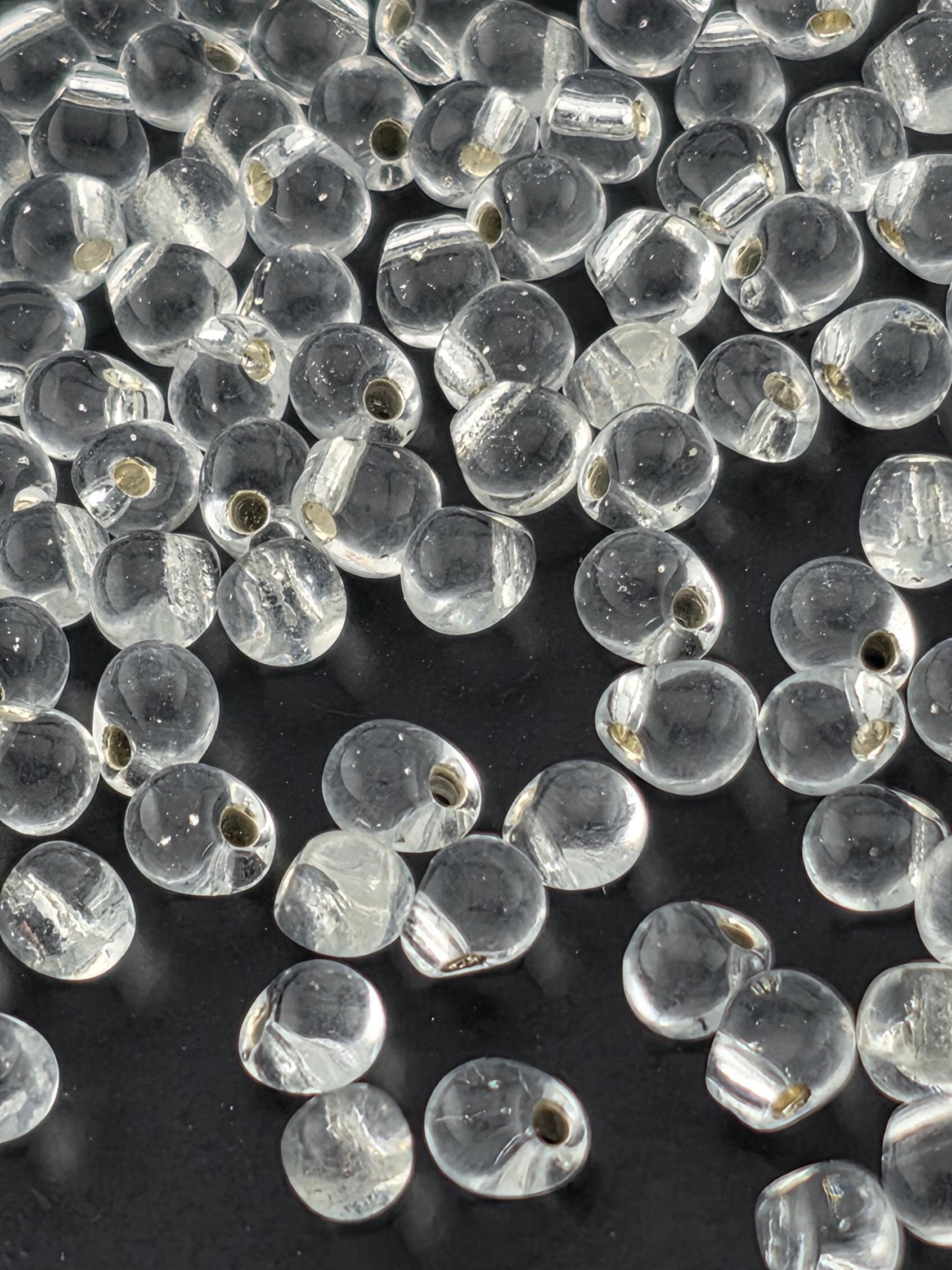 Crystal Drop Beads: Translucent Silver-Lined - Miyuki Glass, 15g Pack