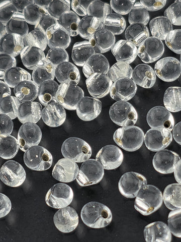 Crystal Drop Beads: Translucent Silver-Lined - Miyuki Glass, 15g Pack