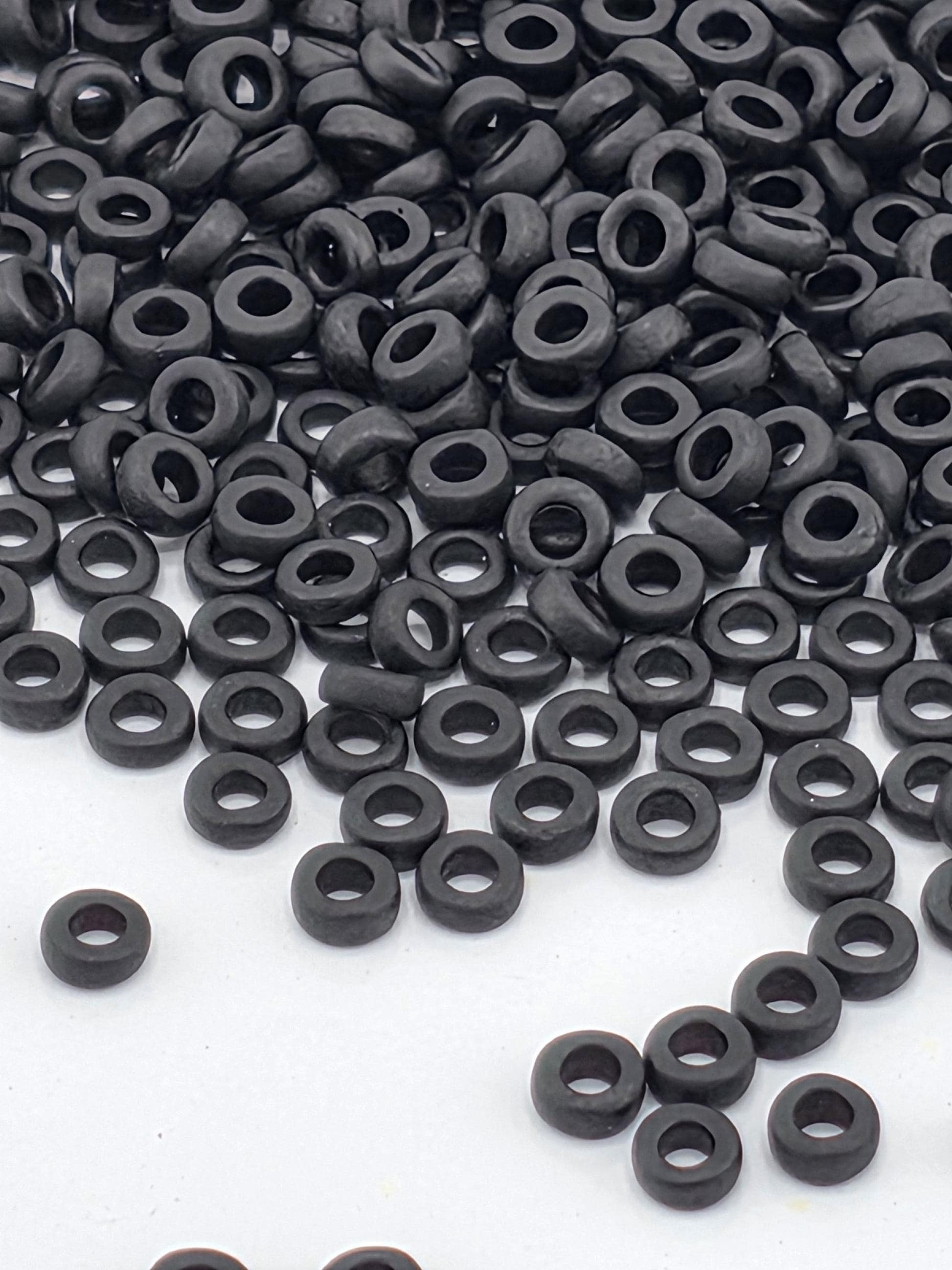 Miyuki Spacer Beads: Black Opaque Matte (2.2mm, 7g)