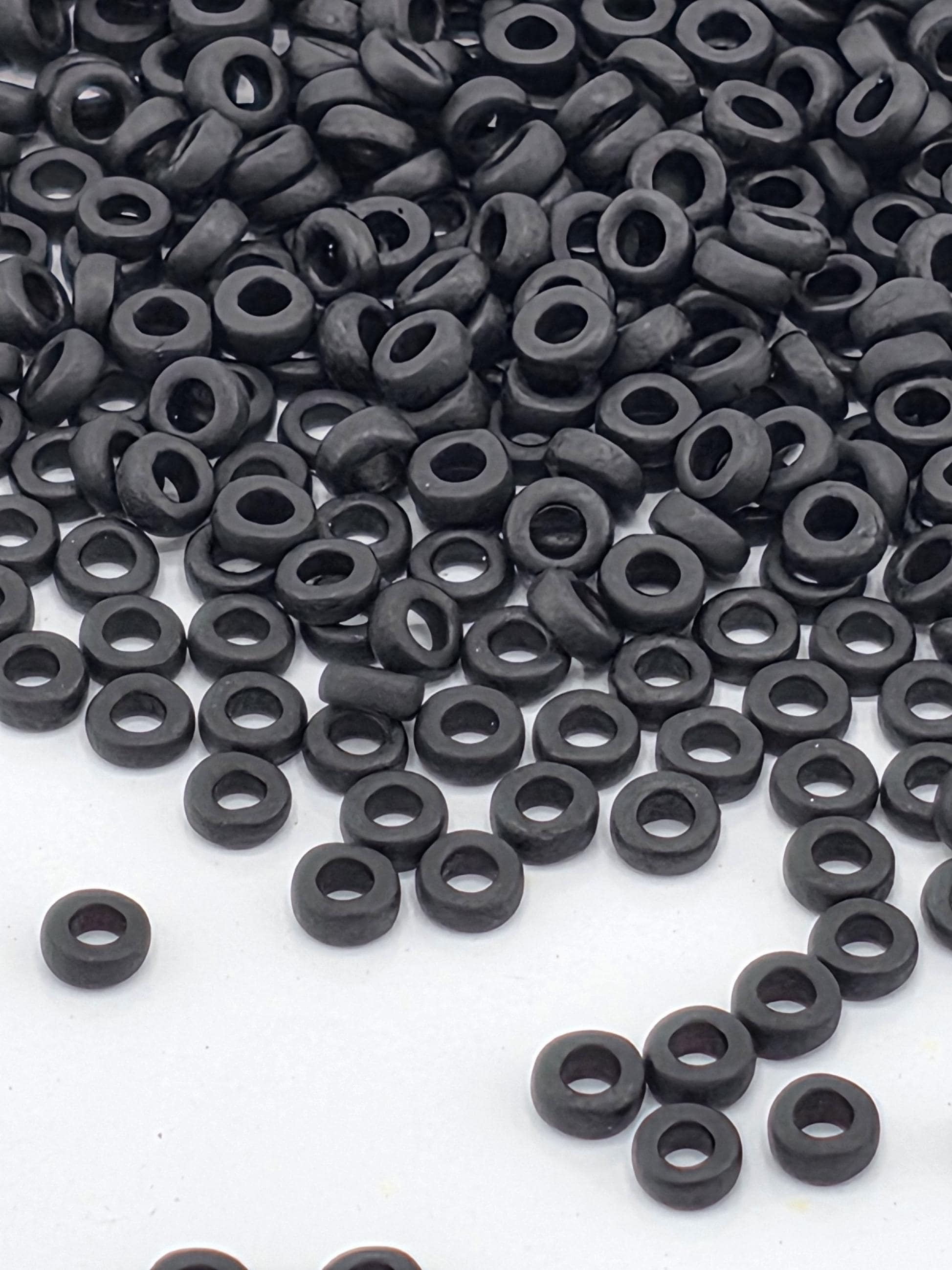 Miyuki Spacer Beads: Black Opaque Matte (2.2mm, 7g)