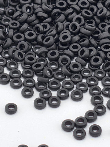 Miyuki Spacer Beads: Black Opaque Matte (2.2mm, 7g)