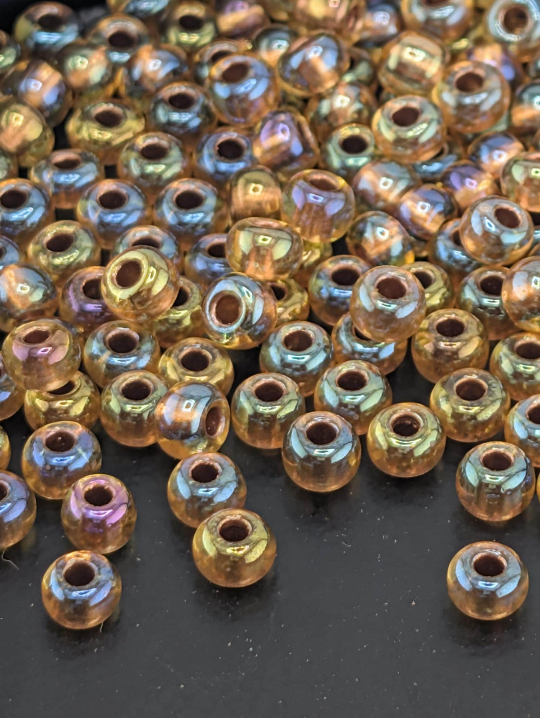 Seed Beads: Preciosa 6/0 Copper Iris Beige - 15g Czech Glass