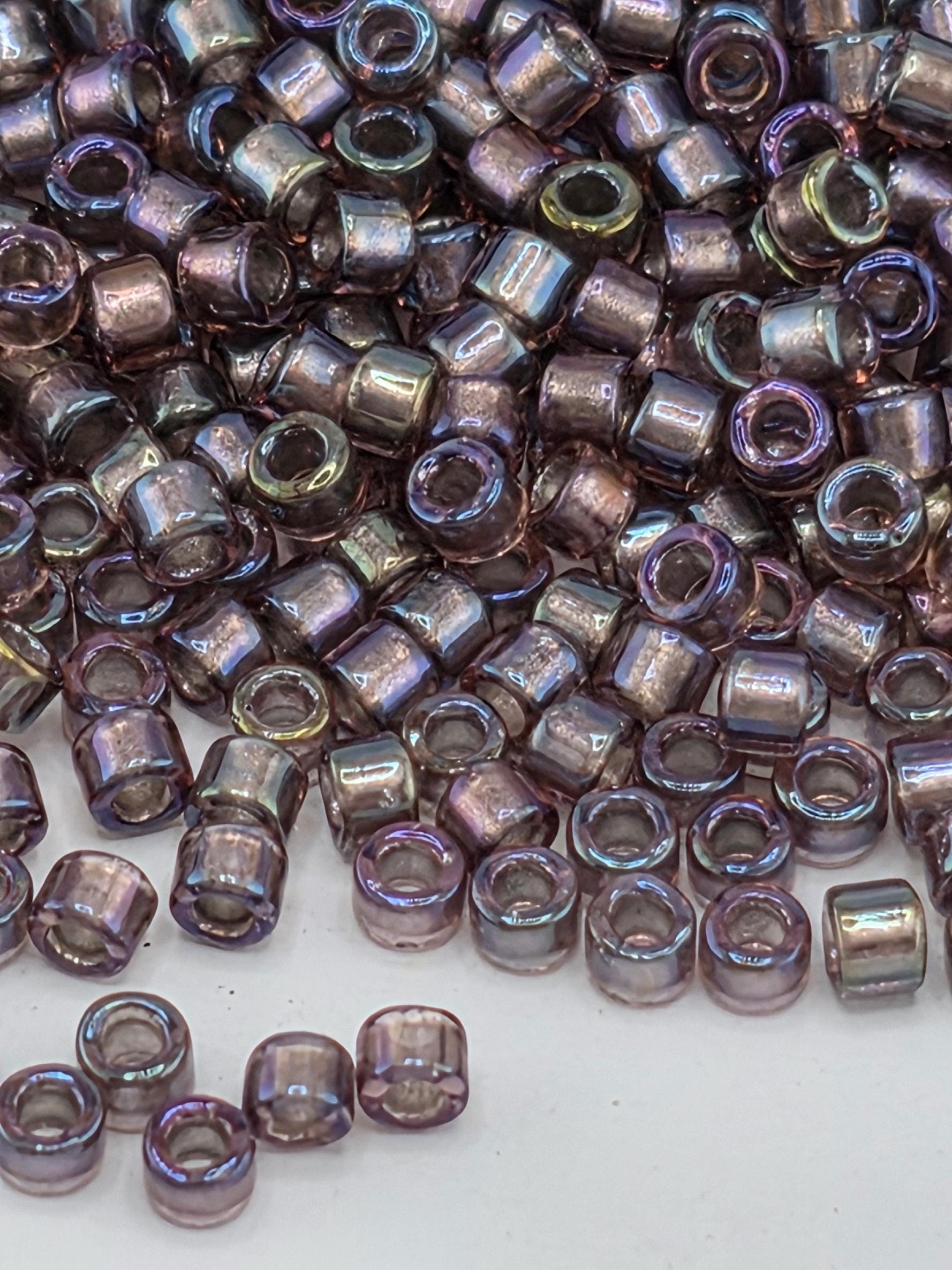 DB1760:Amethyst/Violet Inside Color Lined Sparkle Rainbow Miyuki Delica (Size 11, 7 grams, ~1400 beads)