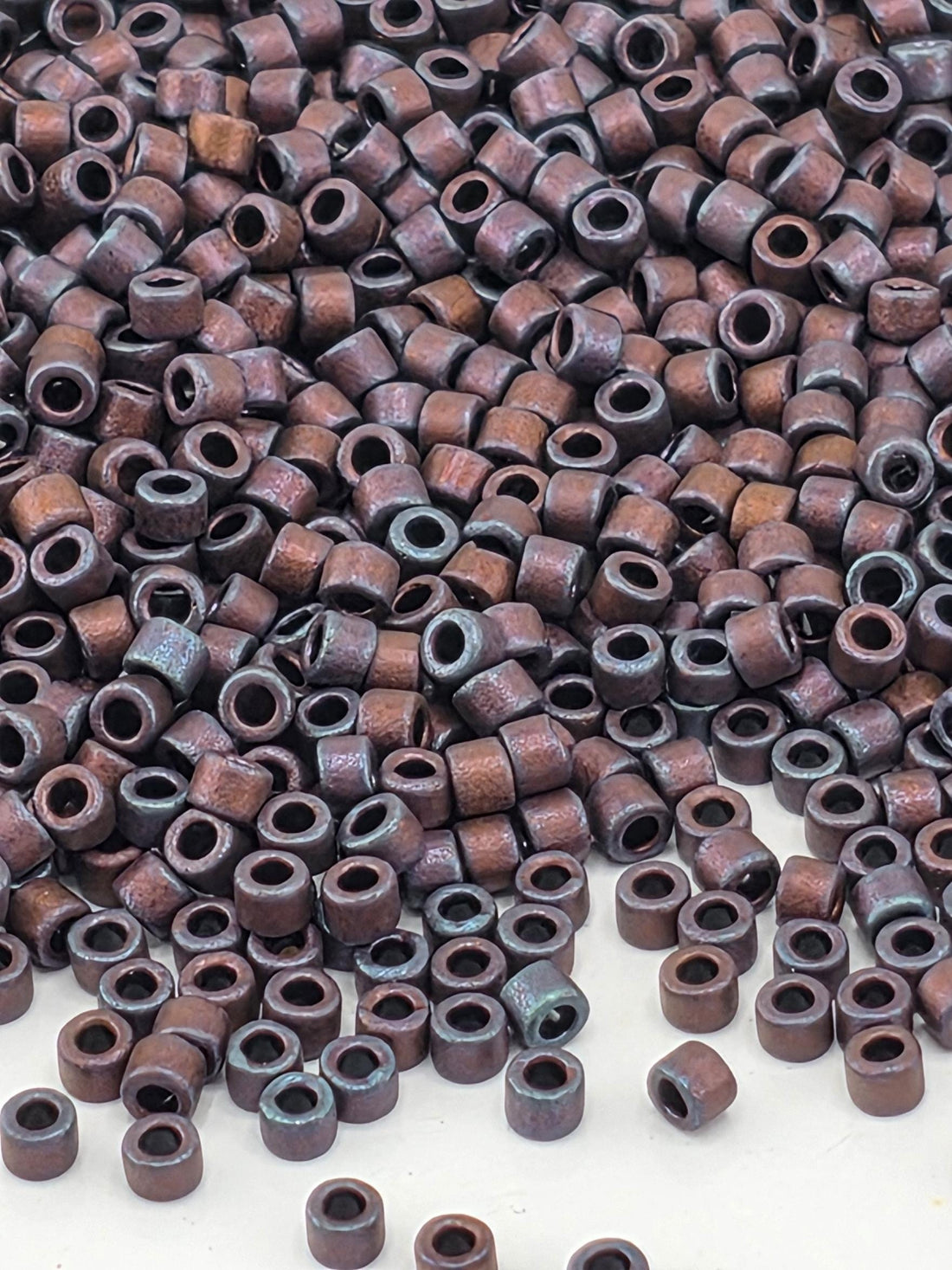 DB0312:Dark Copper Matte Metallic Rainbow Miyuki Delica (Size 11, 7 grams, ~1400 beads)