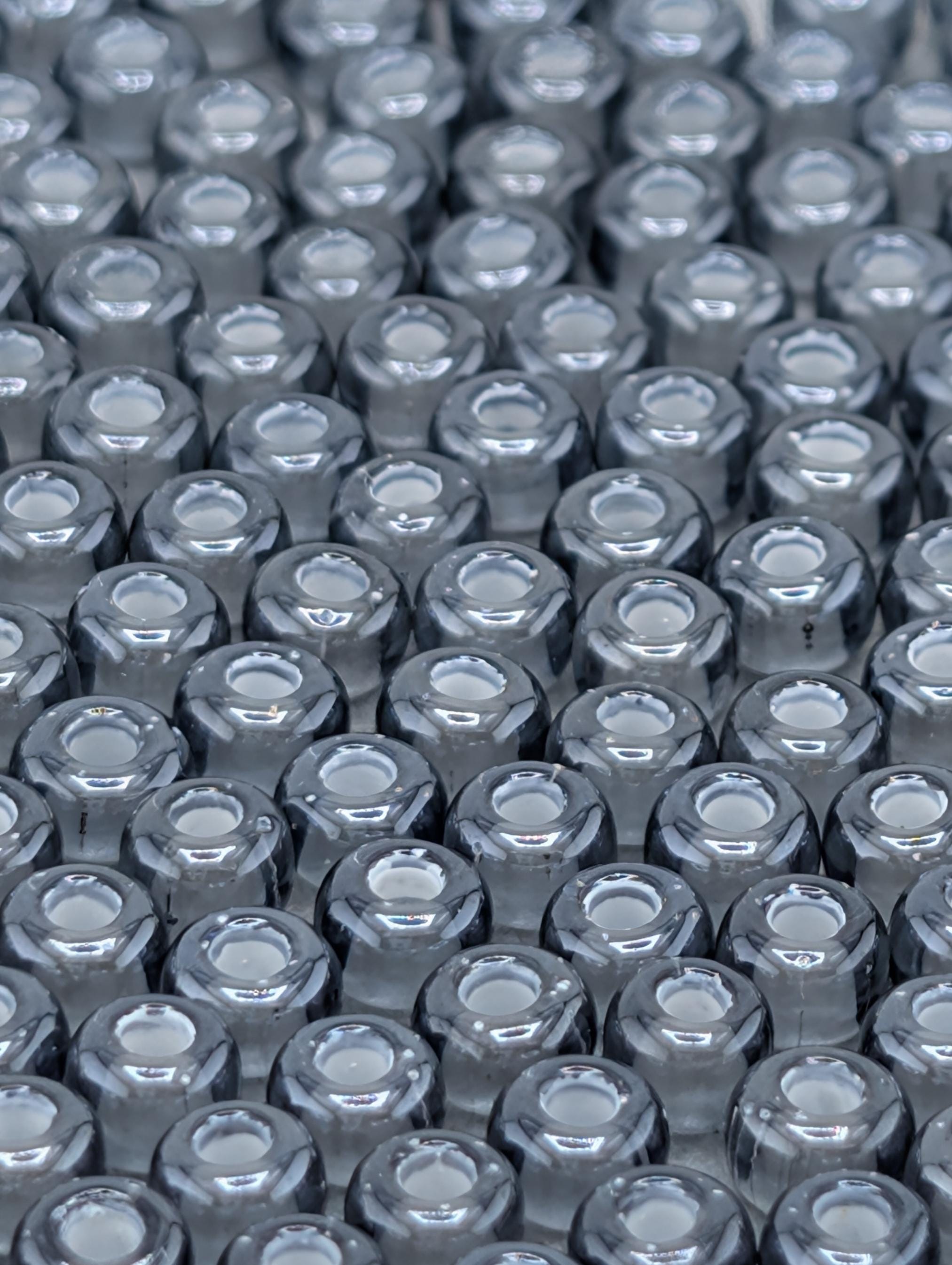 6-1841:Black/Grey ICL-Miyuki Rocaille 6/0 (20g pkg ~240 pcs)